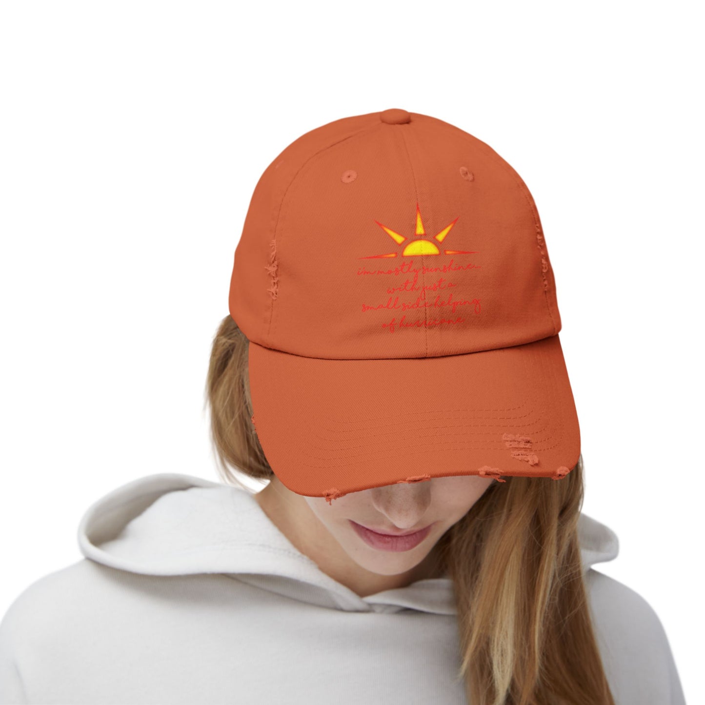 "Sunshine" Distressed Cap — Funny Truth Hat