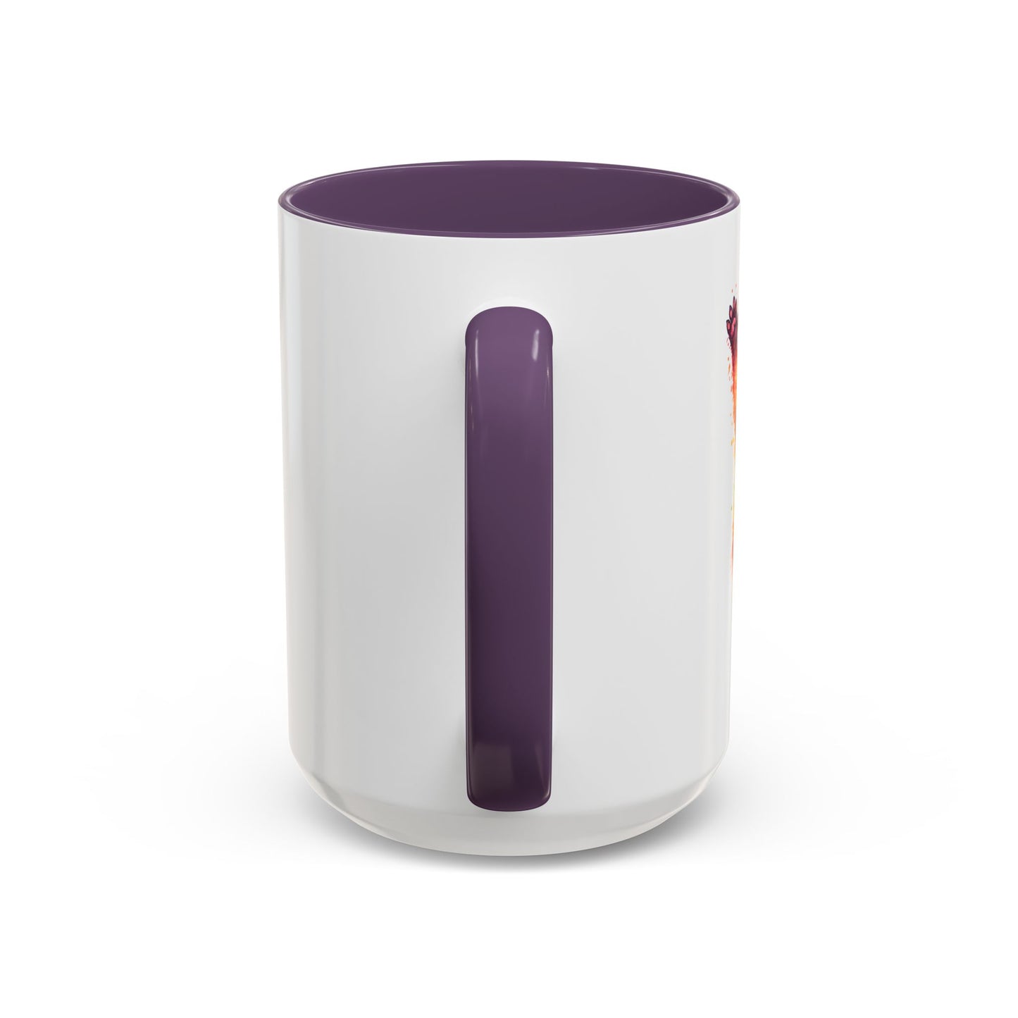 Cheerful Watercolor Raccoon Accent Coffee Mug