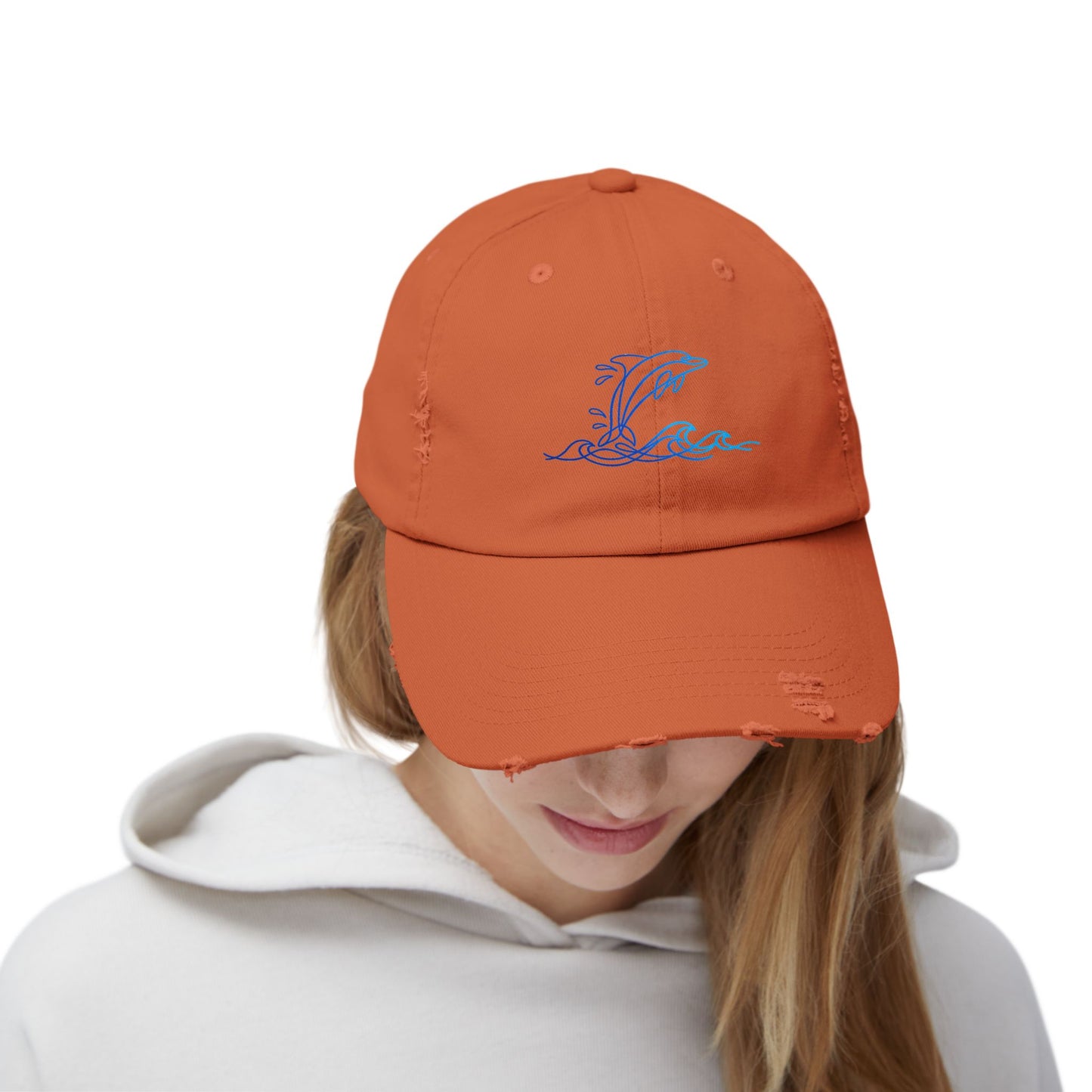 Splashing Dolphin | Distressed Cap
