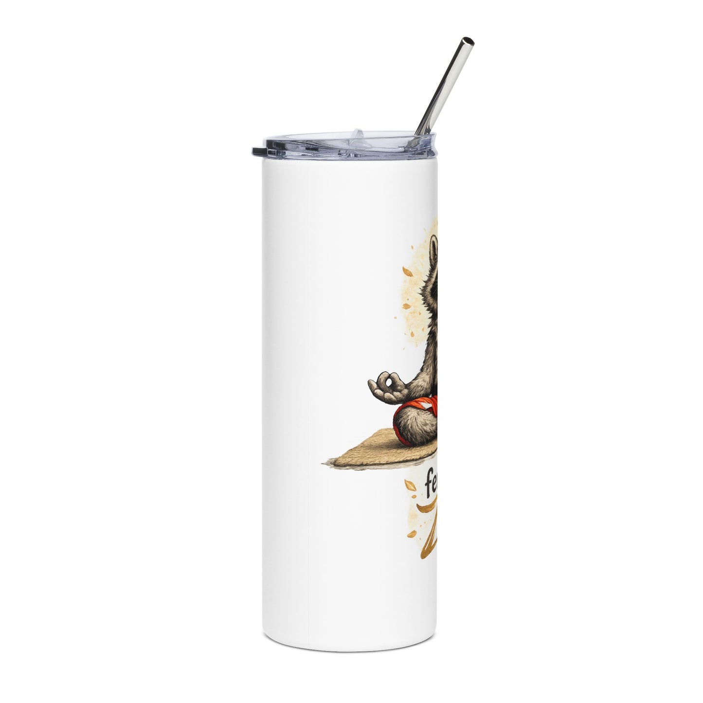 Feral Zen Raccoon 20oz Stainless Steel Tumbler