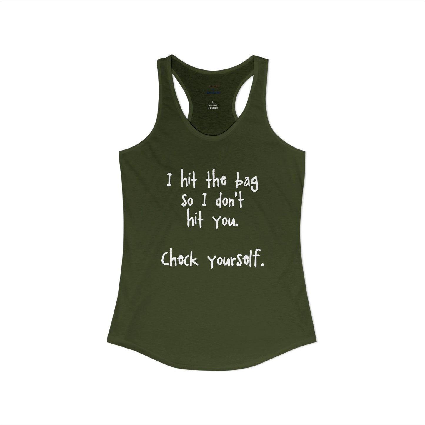 "Check Yourself" Kickboxing Racerback Tank