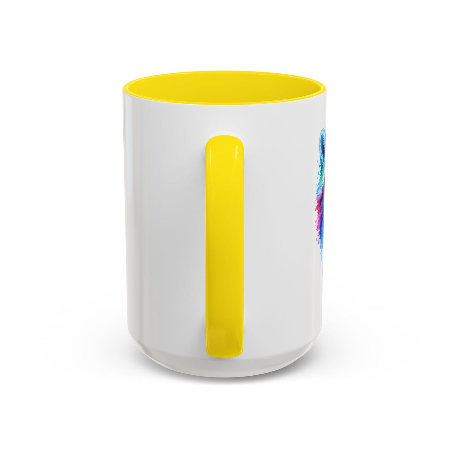 Cheerful Watercolor Raccoon Accent Coffee Mug