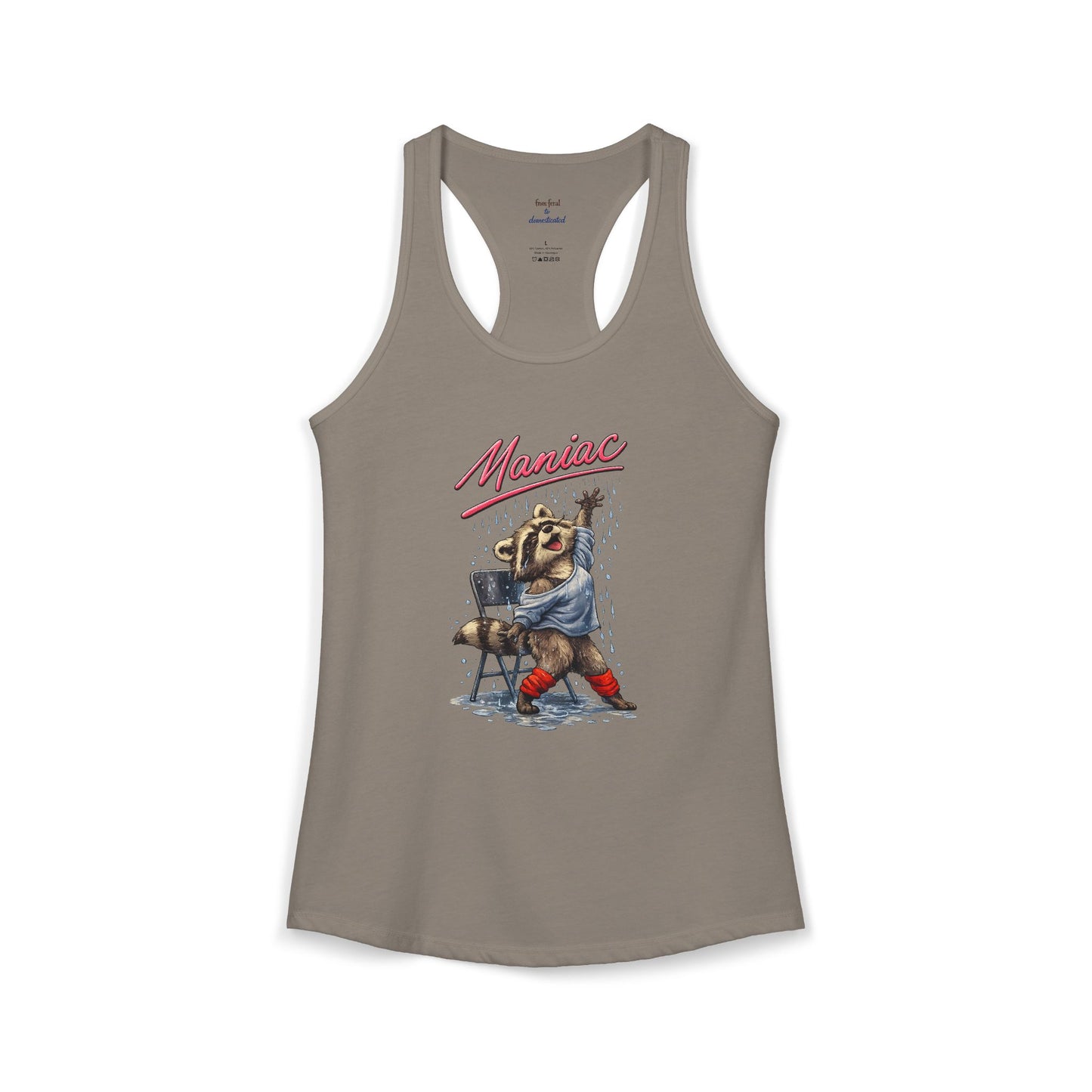 Maniac Raccoon Racerback Tank