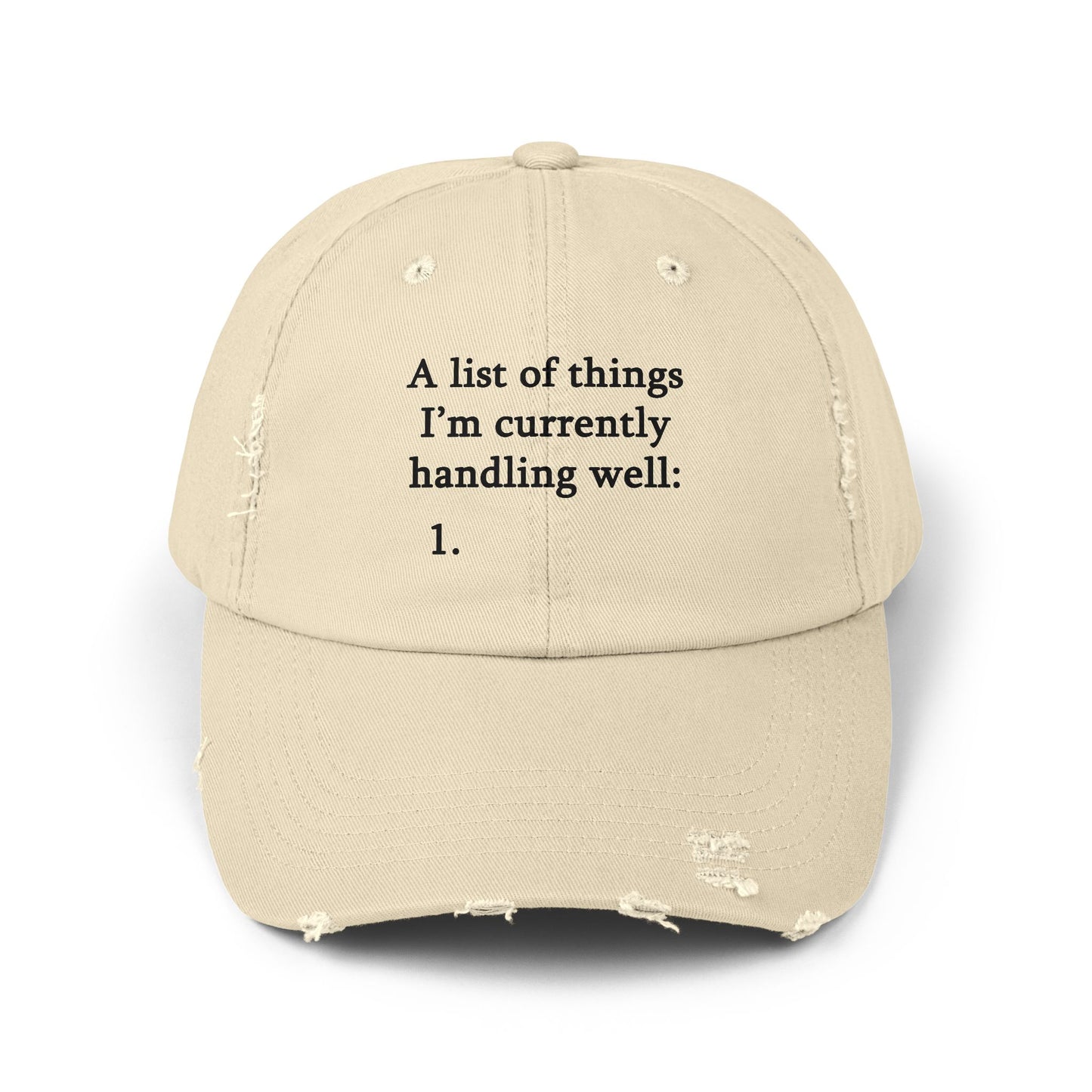 "A List" Distressed Cap —  Funny Truth Hat