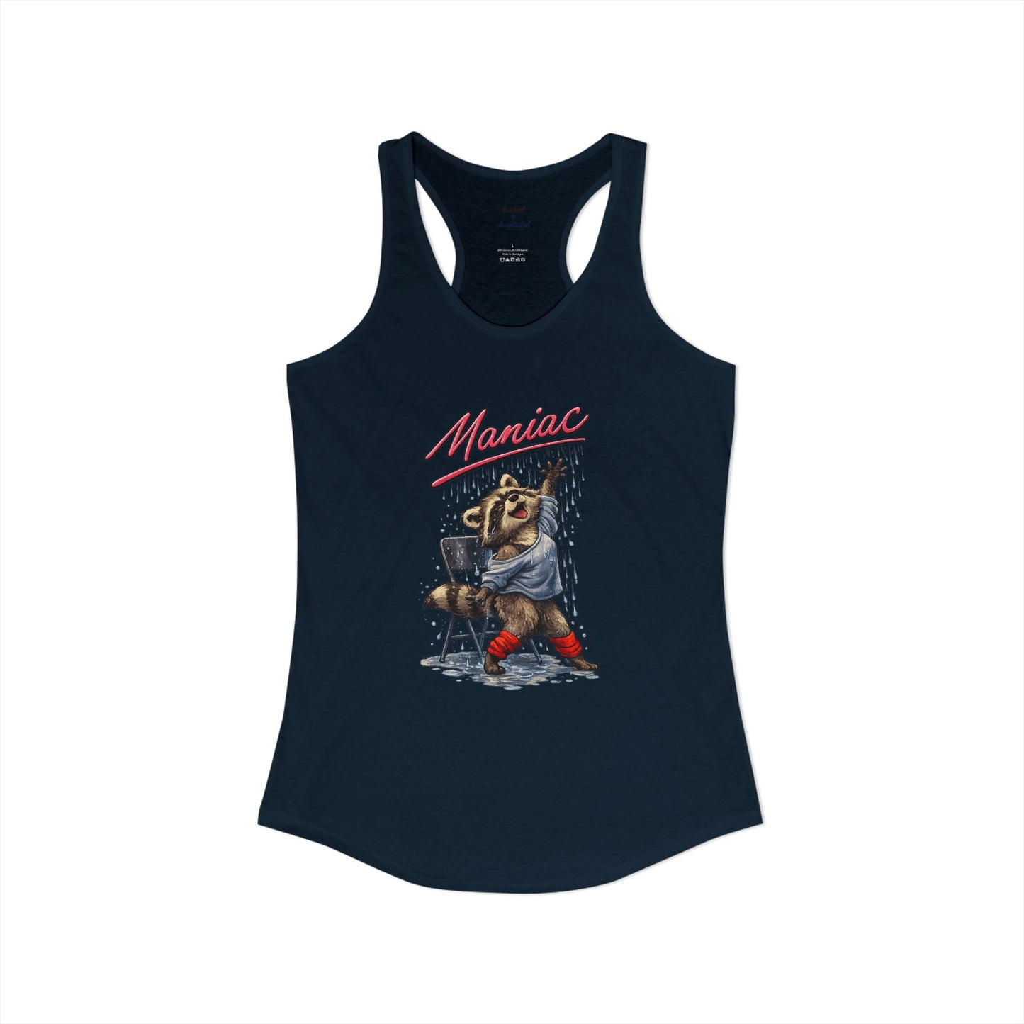 Maniac Raccoon Racerback Tank