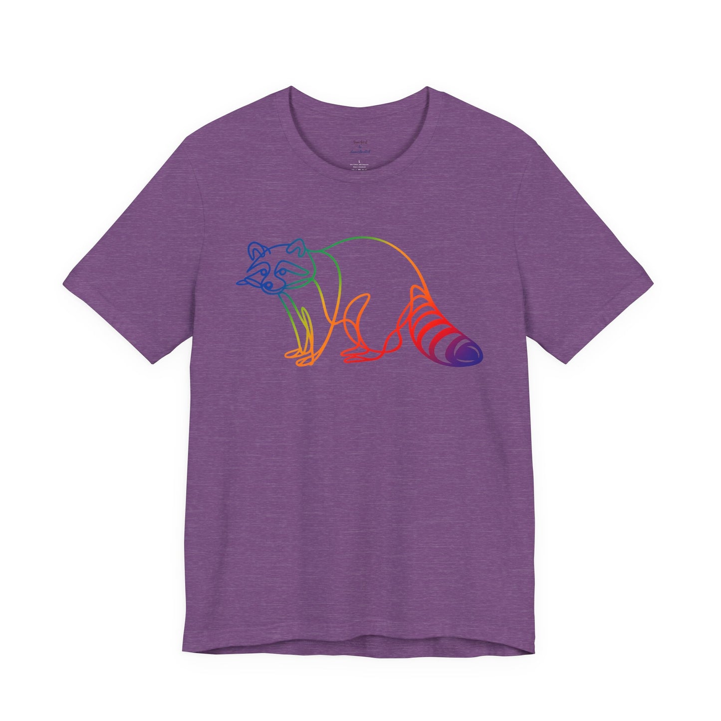 Raccoon Tee — Minimal Line Raccoon Scenic Graphic T-Shirt