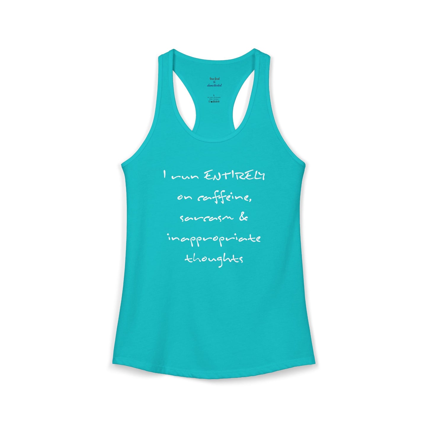 I Run On Racerback Tank