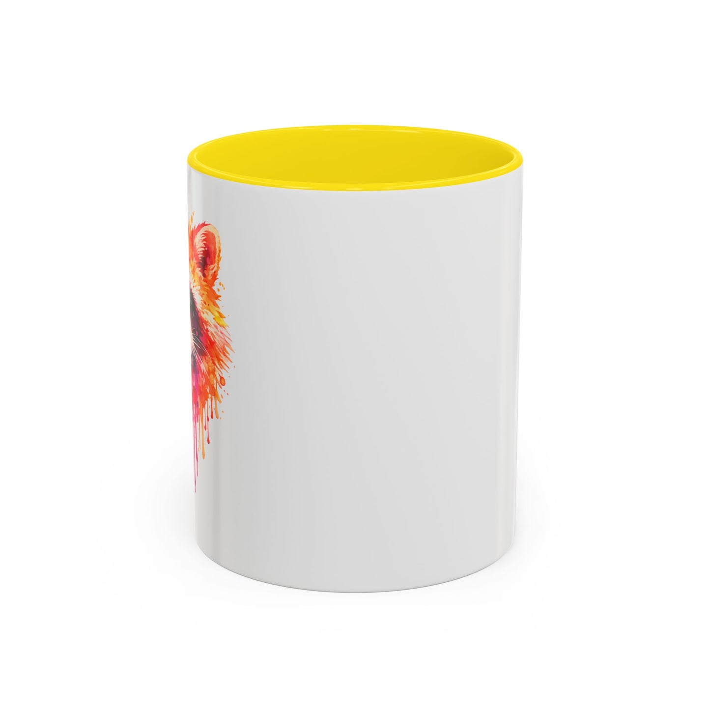Cheerful Watercolor Raccoon Accent Coffee Mug