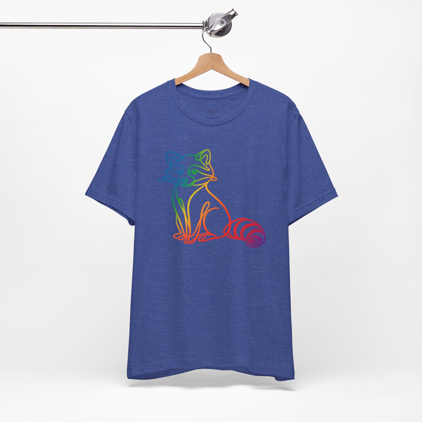 Raccoon Tee — Minimal Line Raccoon Scenic Graphic T-Shirt