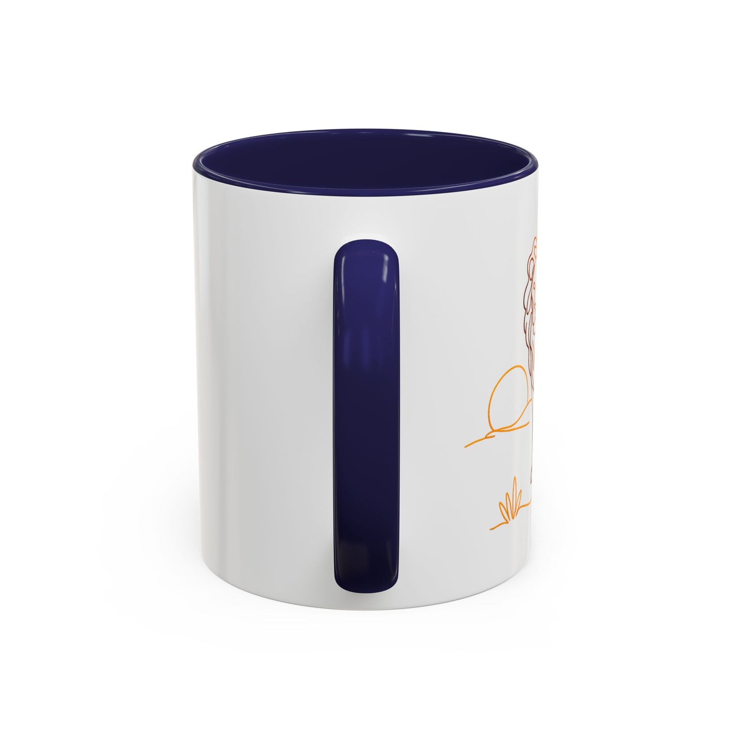 Safari Sunrise Coffee Mug — Minimal Line Lion Design (11/15oz)