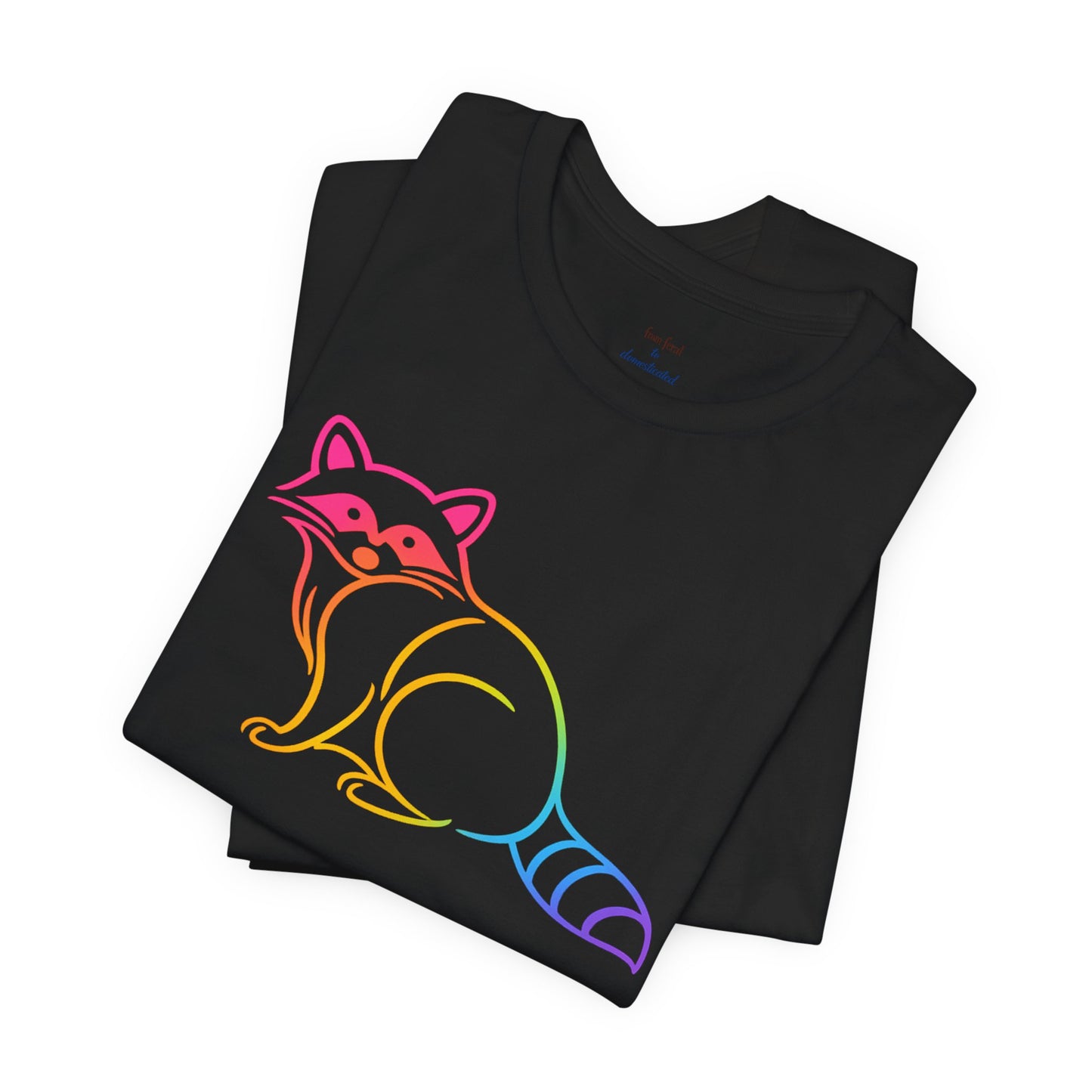Raccoon Tee — Minimal Line Raccoon Scenic Graphic T-Shirt
