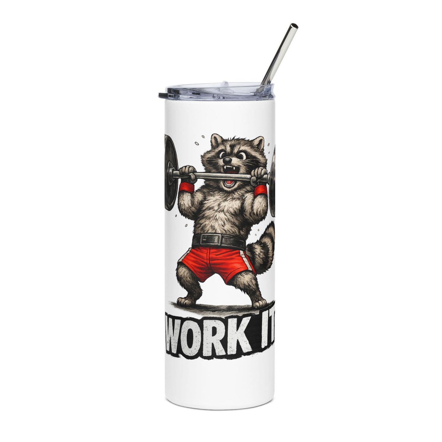 Work It Raccoon 20oz Stainless Steel Tumbler