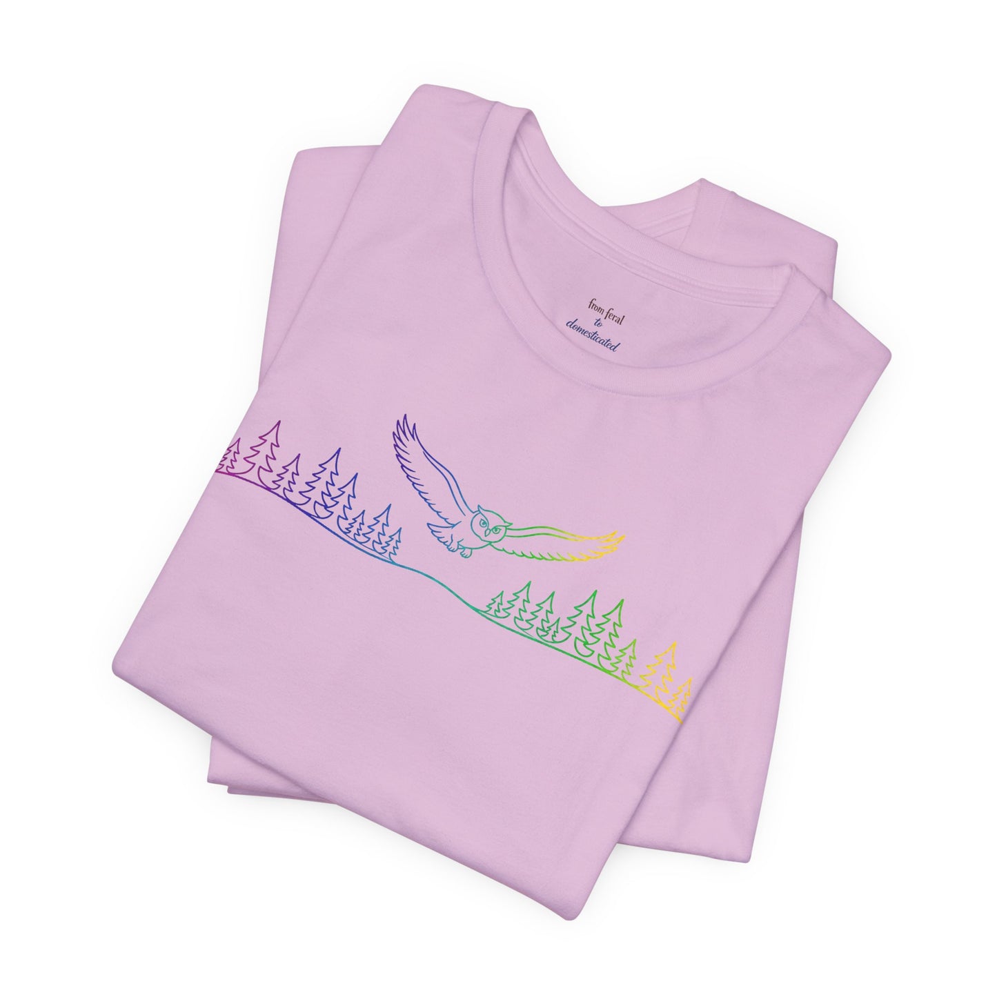 Owl | Colorful Line-Work T-Shirt