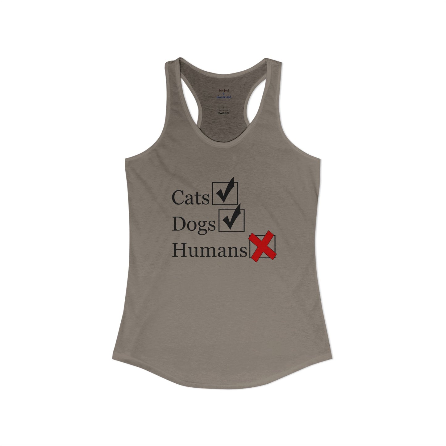 No Humans Racerback Tank