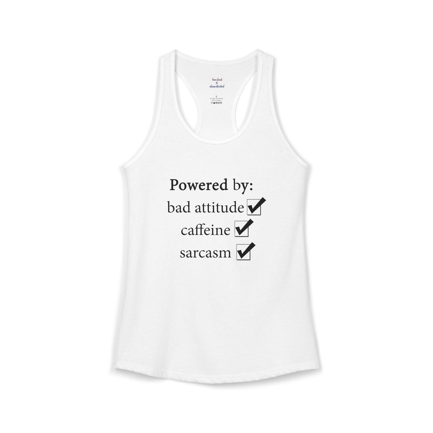 I'm Powered By Racerback Tank