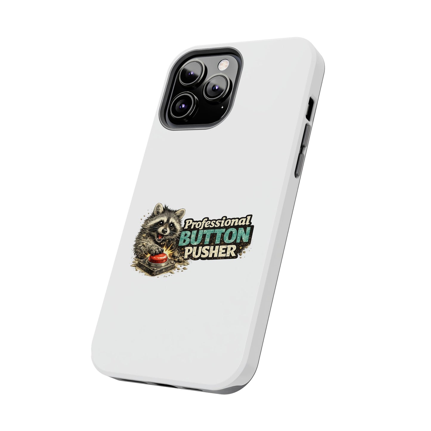 Button Pusher Raccoon Phone Case — Tough & Cute Protective Phone Cover