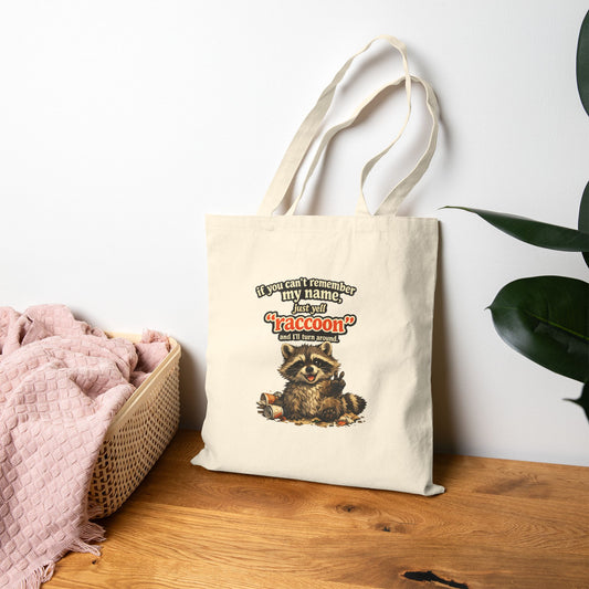 Yell Raccoon Canvas Tote Bag
