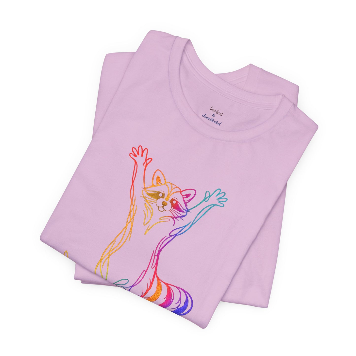 Raccoon Tee — Minimal Line Raccoon Scenic Graphic T-Shirt