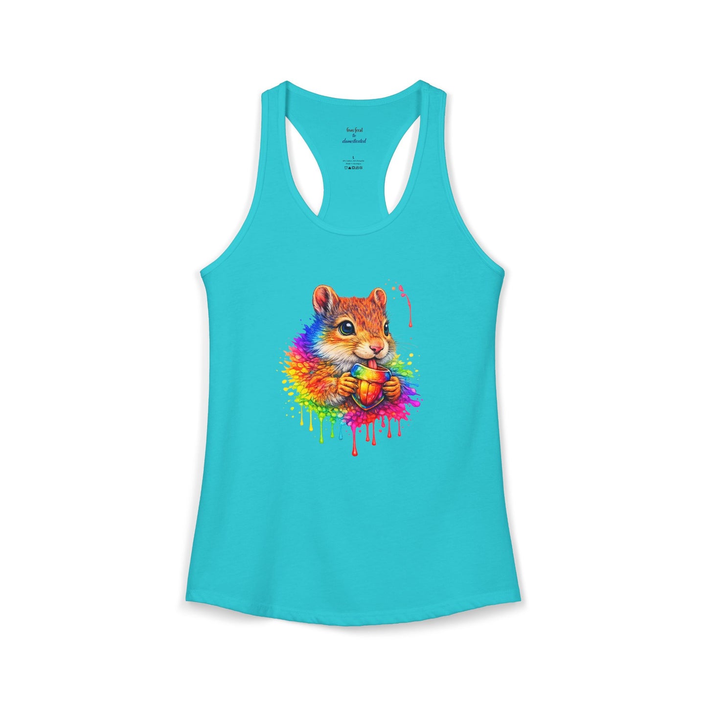 Watercolor Wildlife Squirrel Racerback Tank
