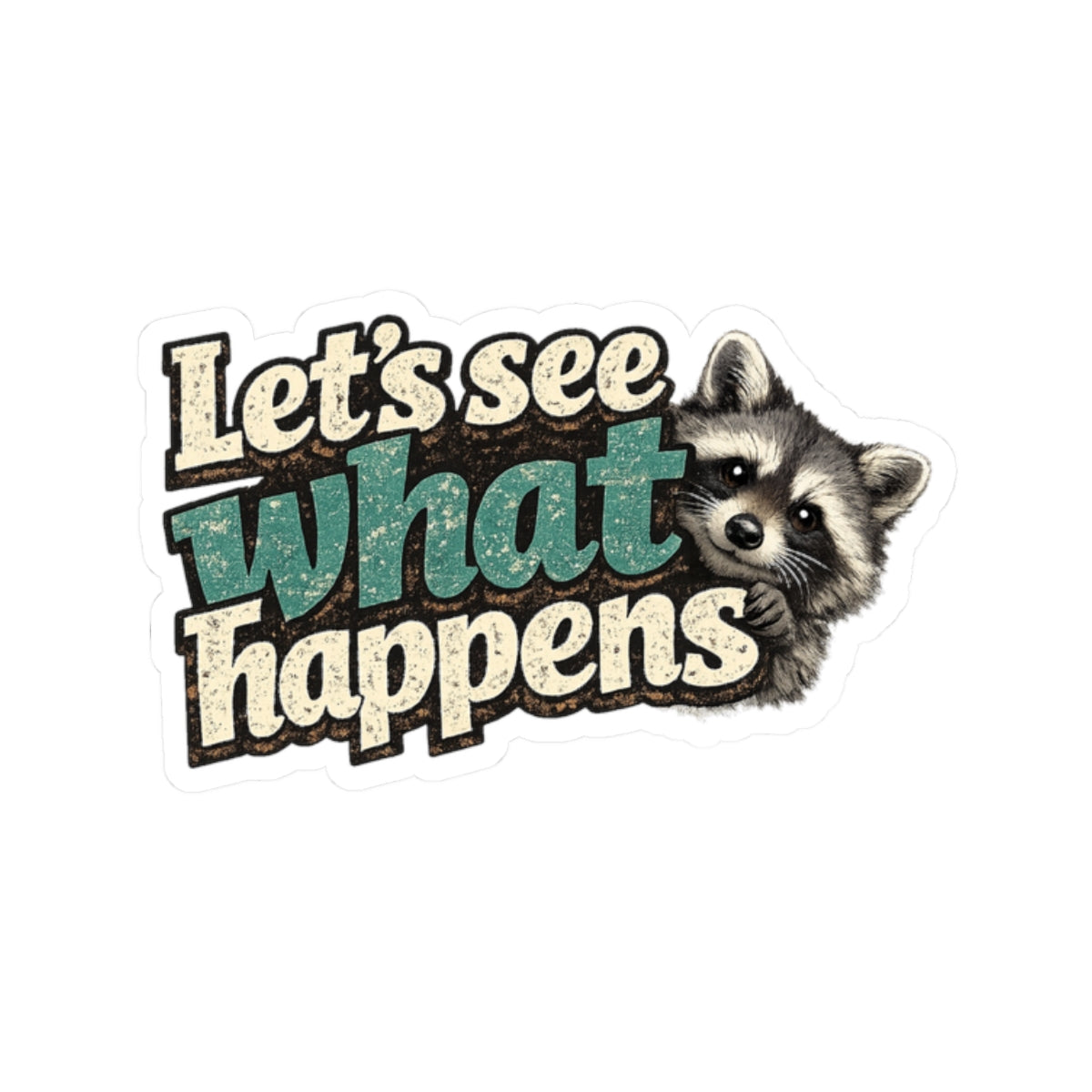 Peek & See Raccoon Stickers