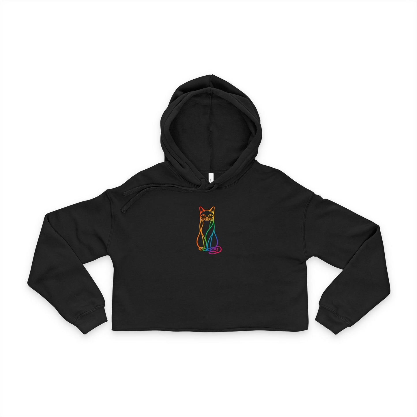 Colorful Cat Cropped Hoodie