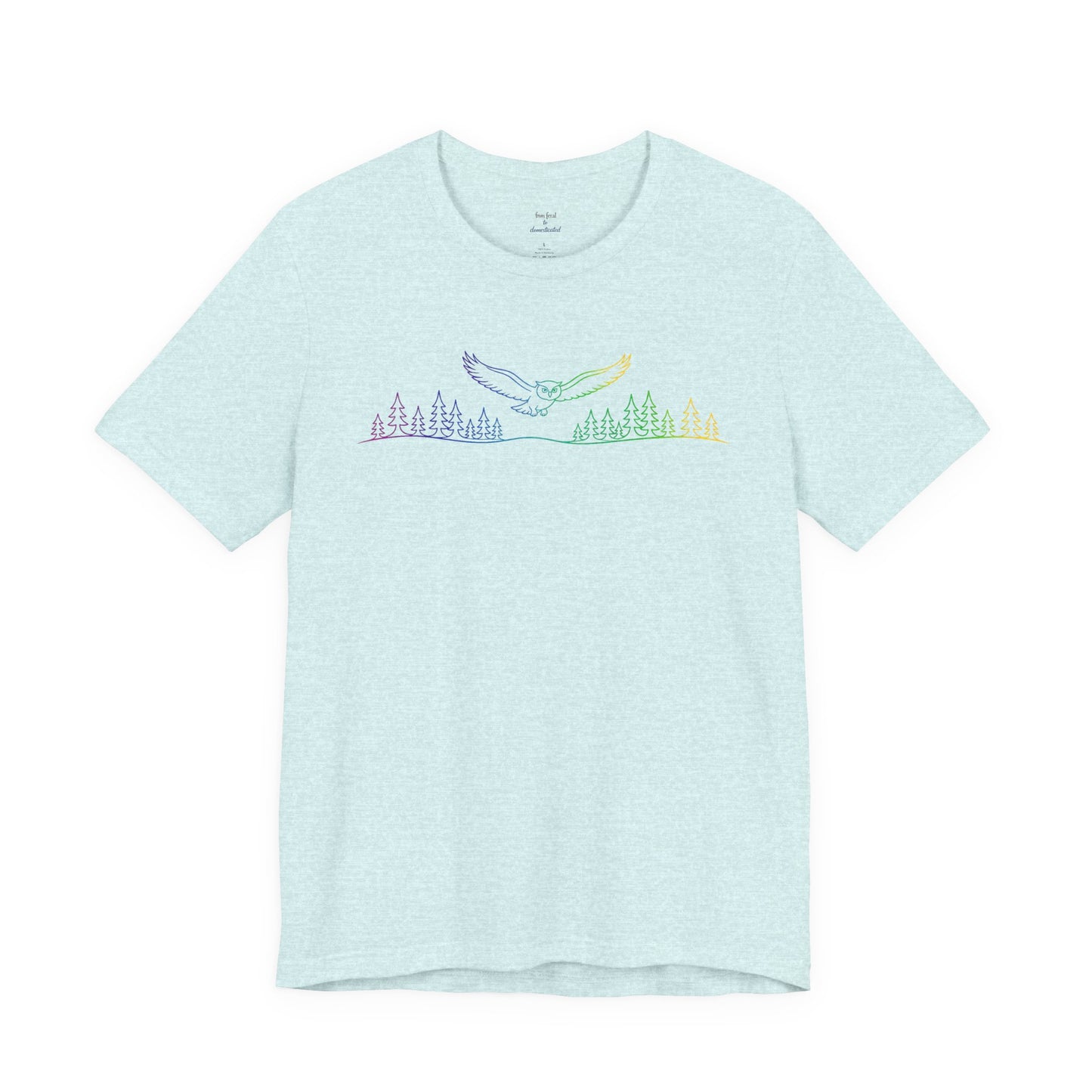 Owl | Colorful Line-Work T-Shirt