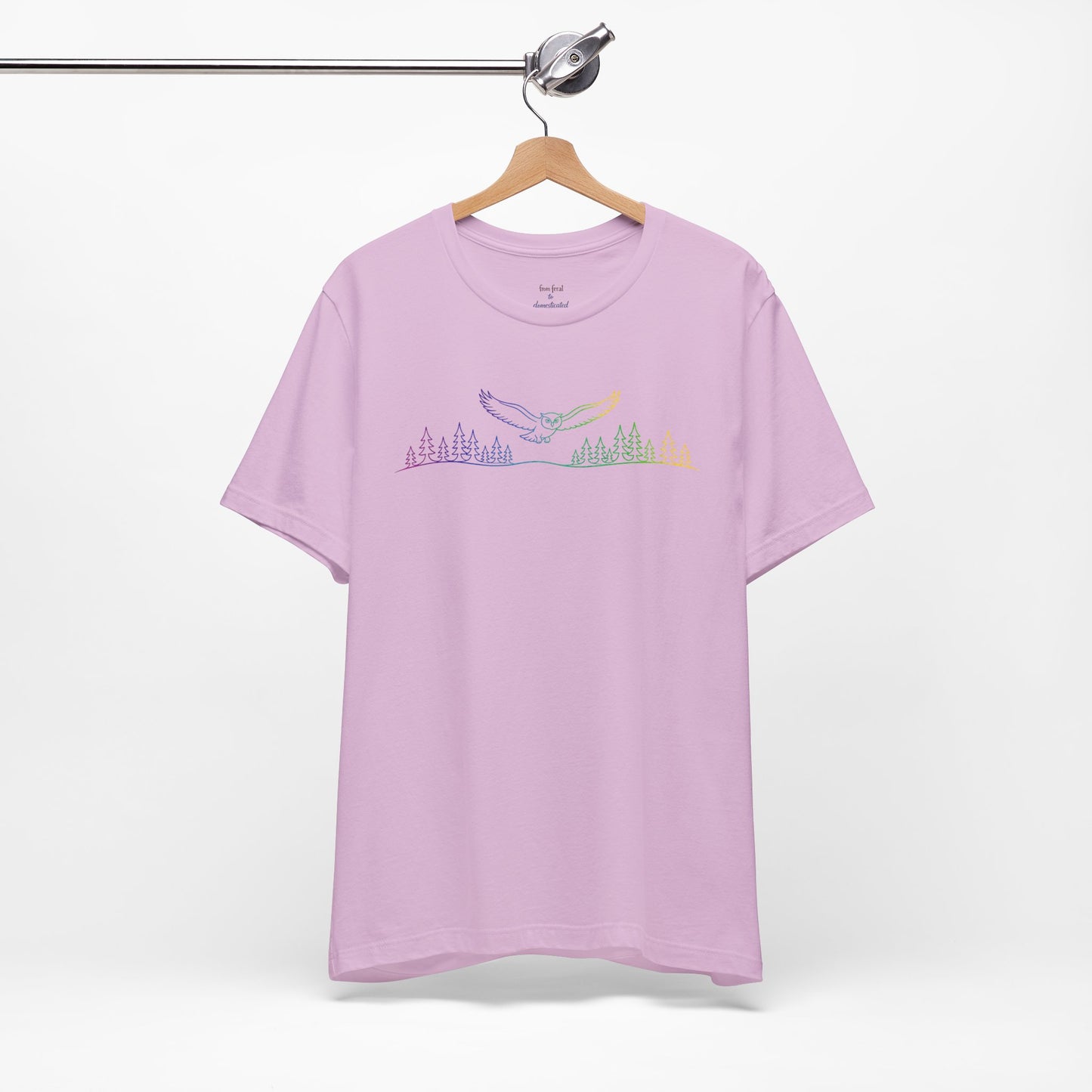 Owl | Colorful Line-Work T-Shirt