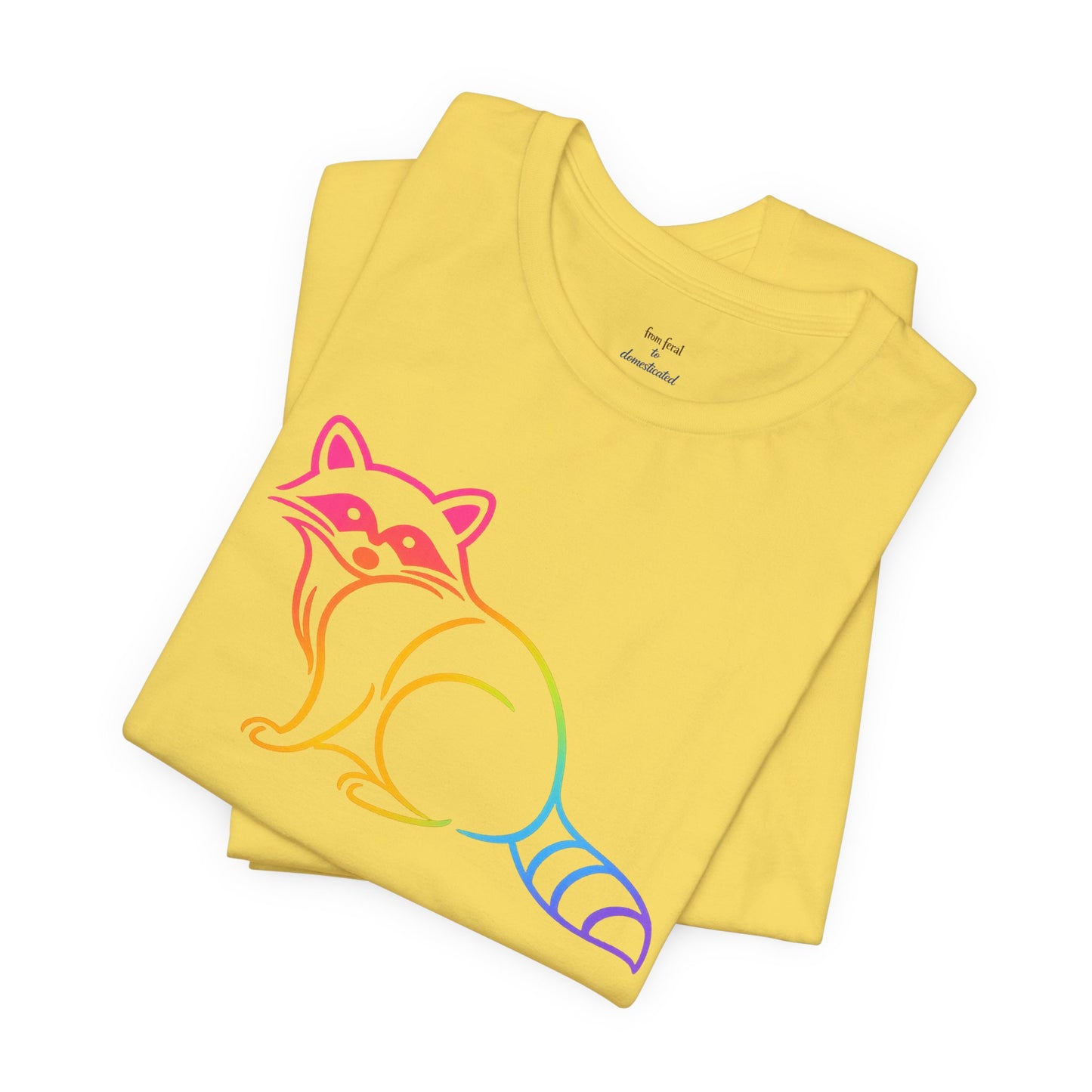 Raccoon Tee — Minimal Line Raccoon Scenic Graphic T-Shirt