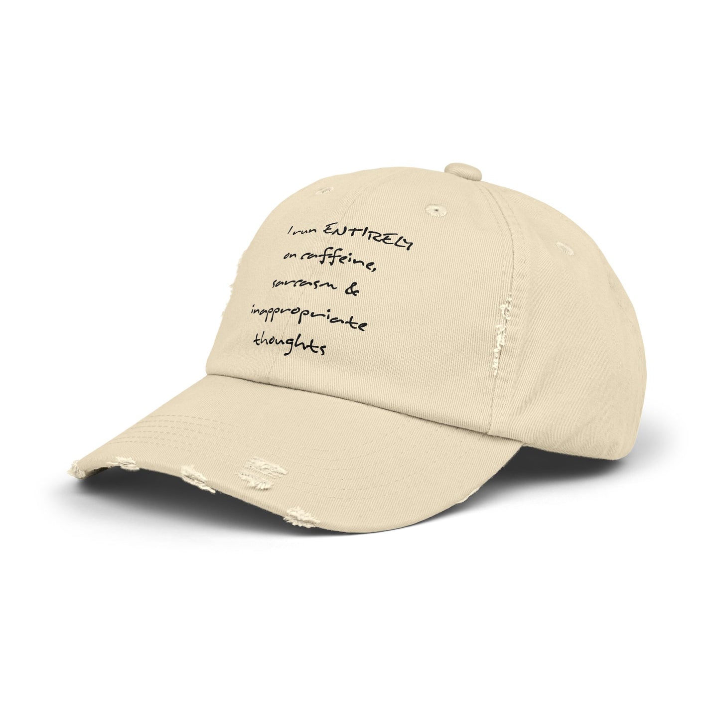 "Run On" Distressed Cap —  Funny Truth Hat