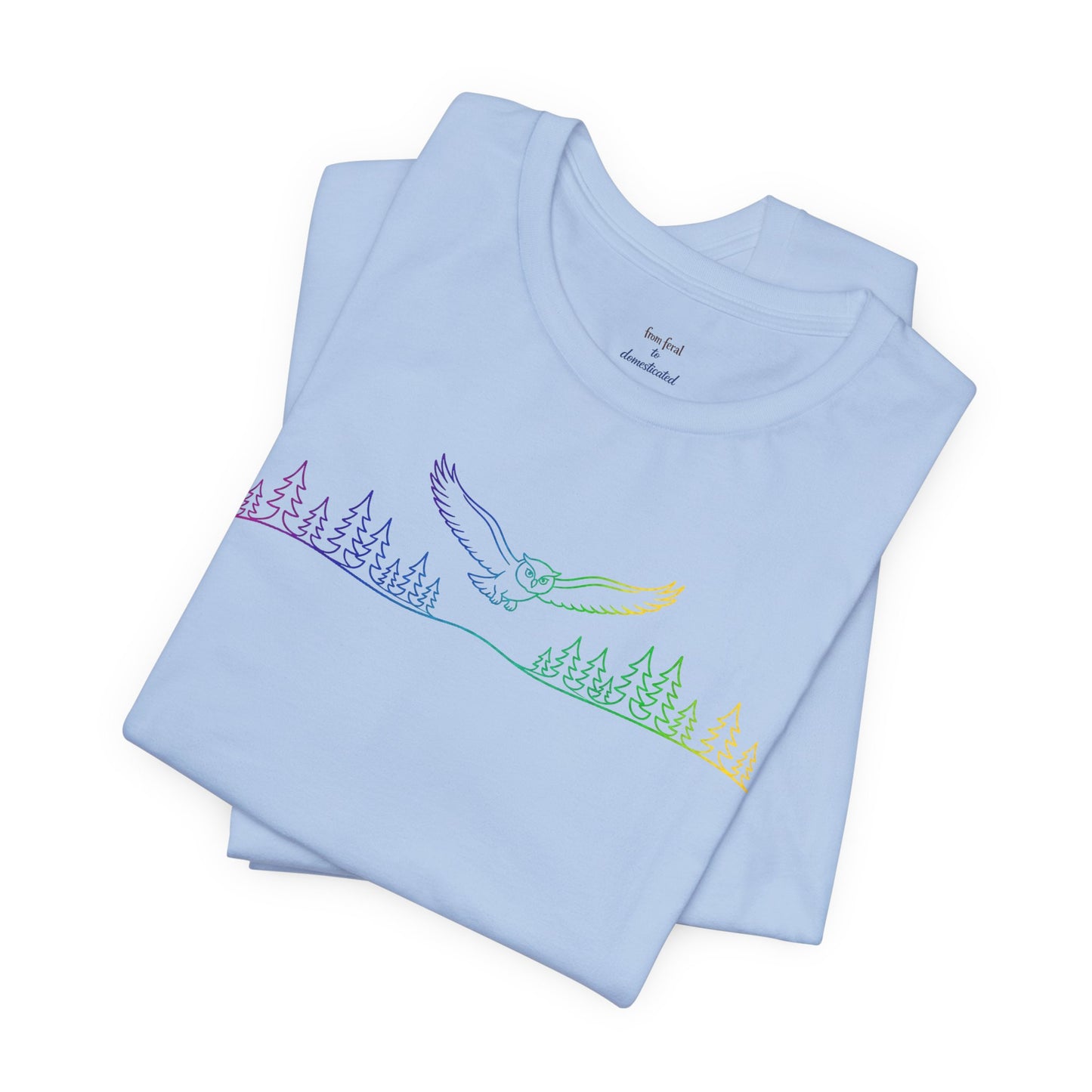 Owl | Colorful Line-Work T-Shirt
