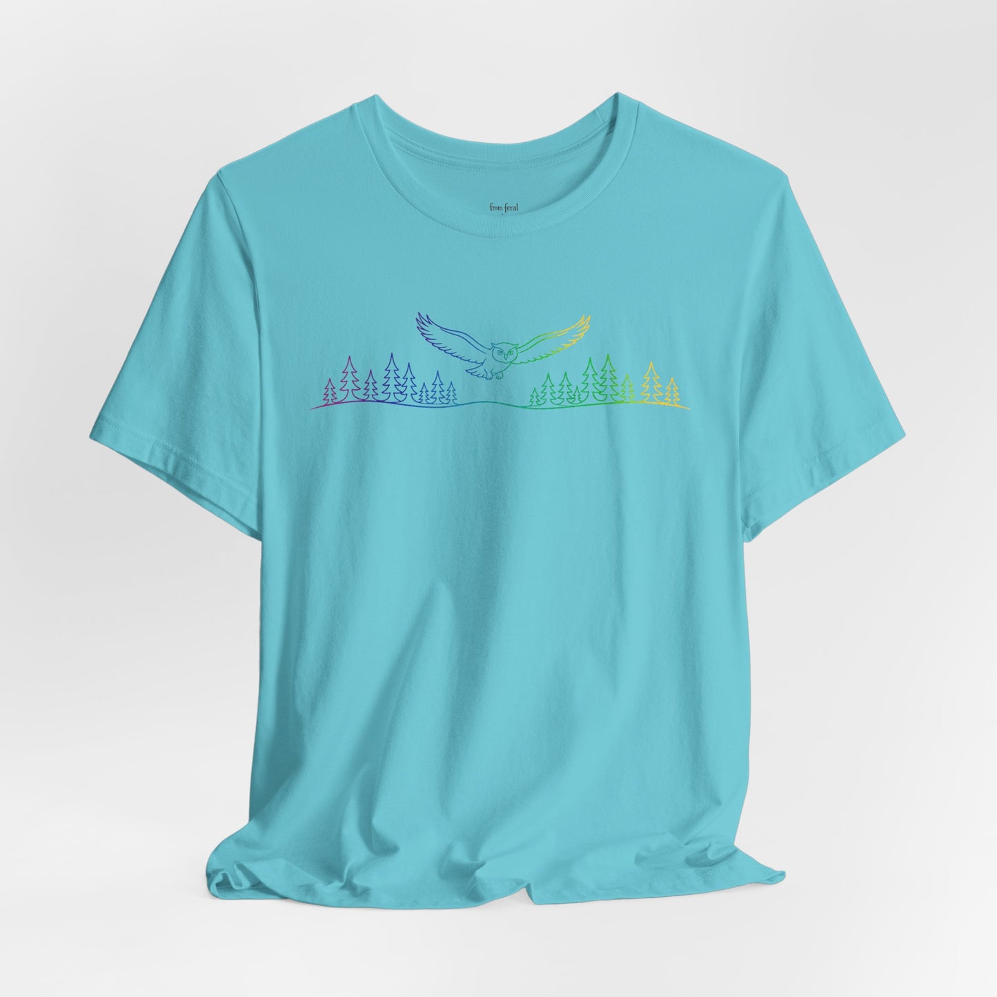 Owl | Colorful Line-Work T-Shirt