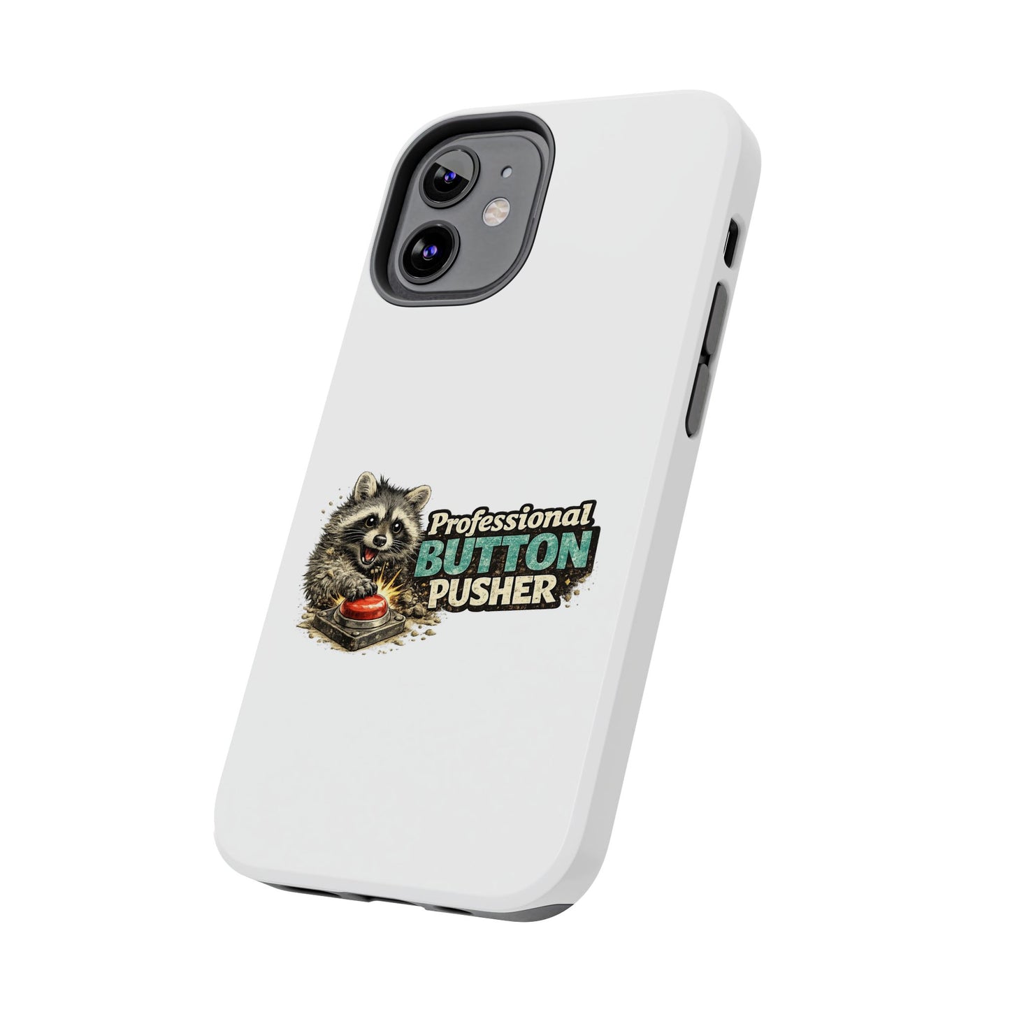 Button Pusher Raccoon Phone Case — Tough & Cute Protective Phone Cover