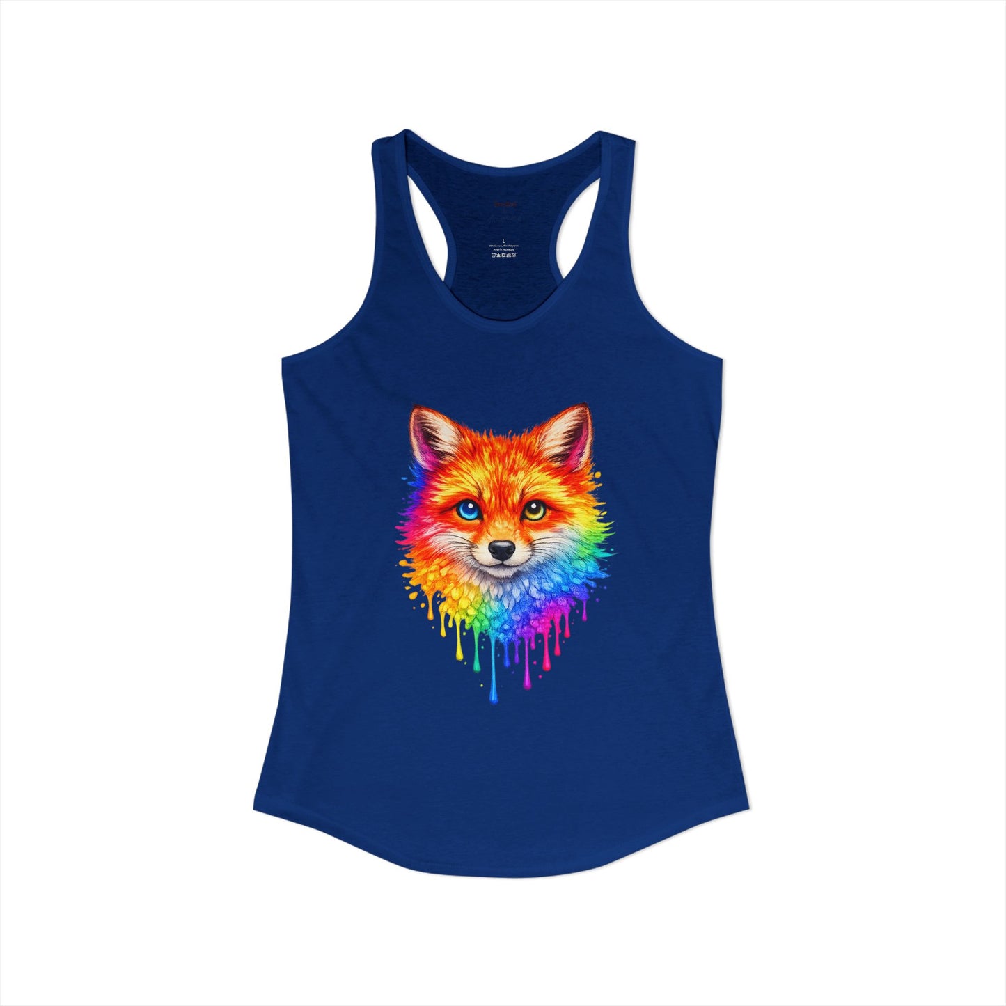 Watercolor Wildlife Fox Racerback Tank