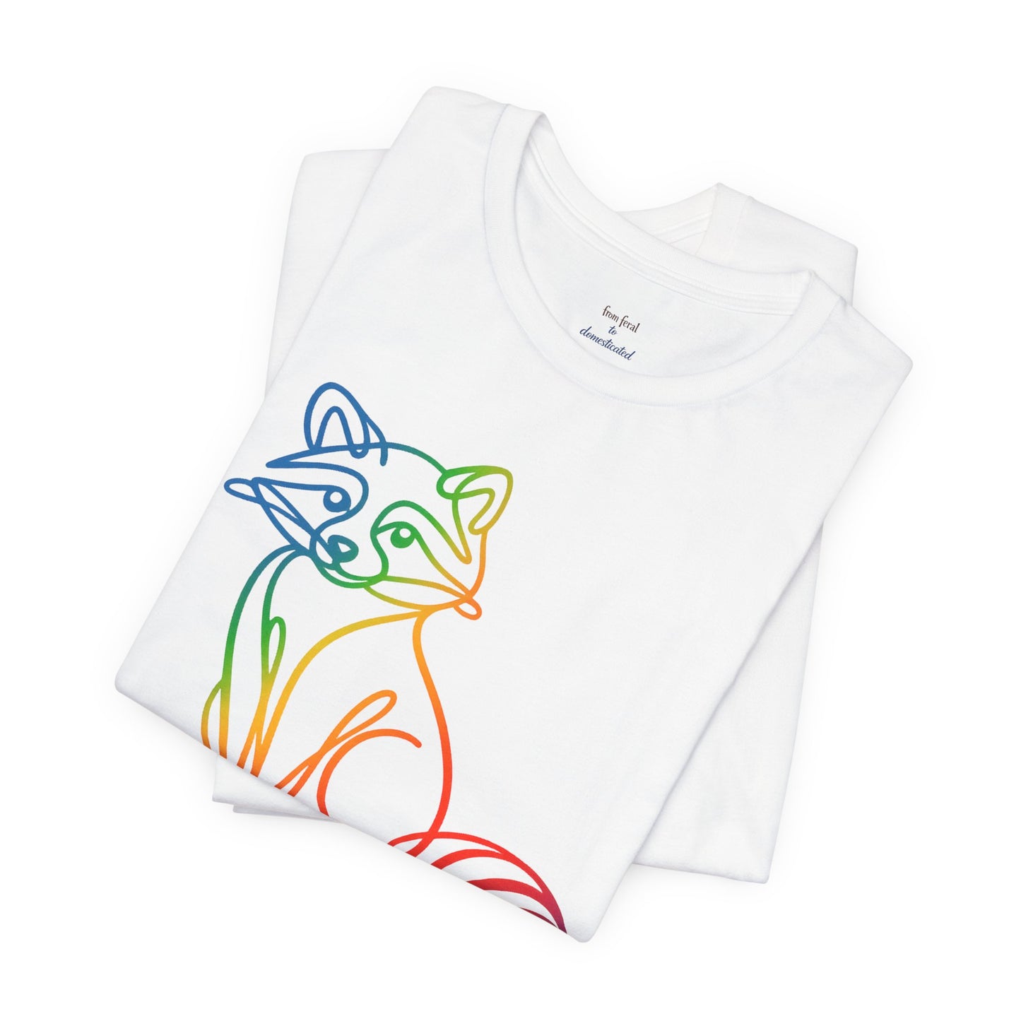 Raccoon Tee — Minimal Line Raccoon Scenic Graphic T-Shirt