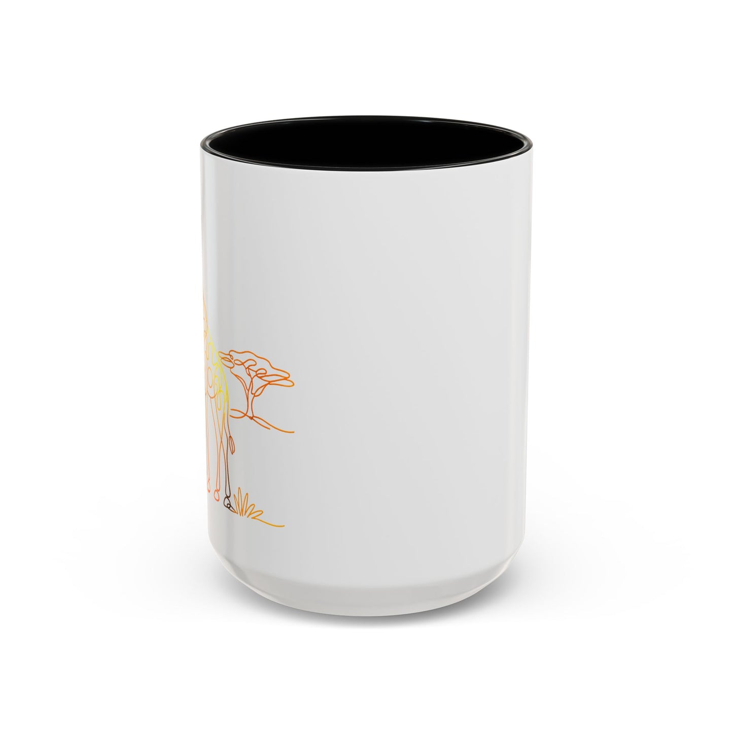 Safari Sunrise Coffee Mug — Minimal Line Giraffe Design (11/15oz)
