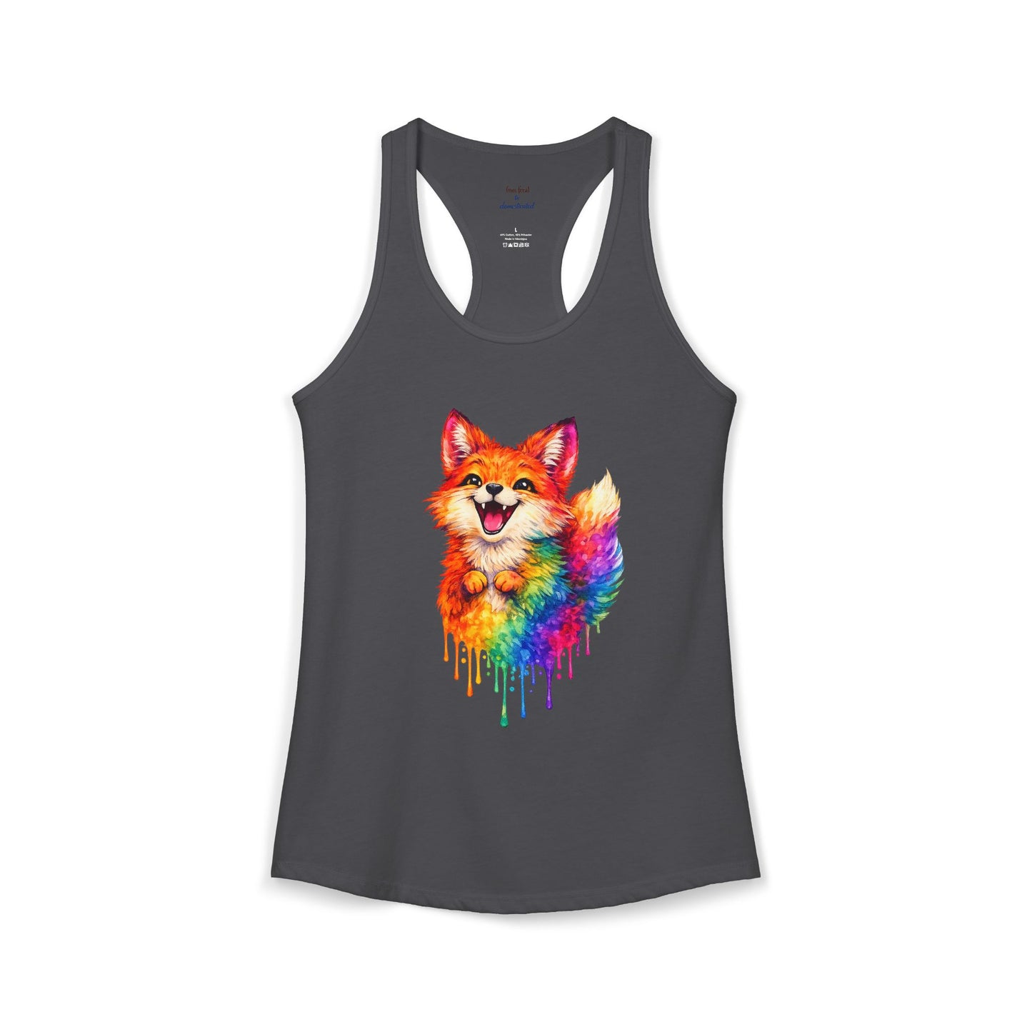 Watercolor Wildlife Fox Racerback Tank