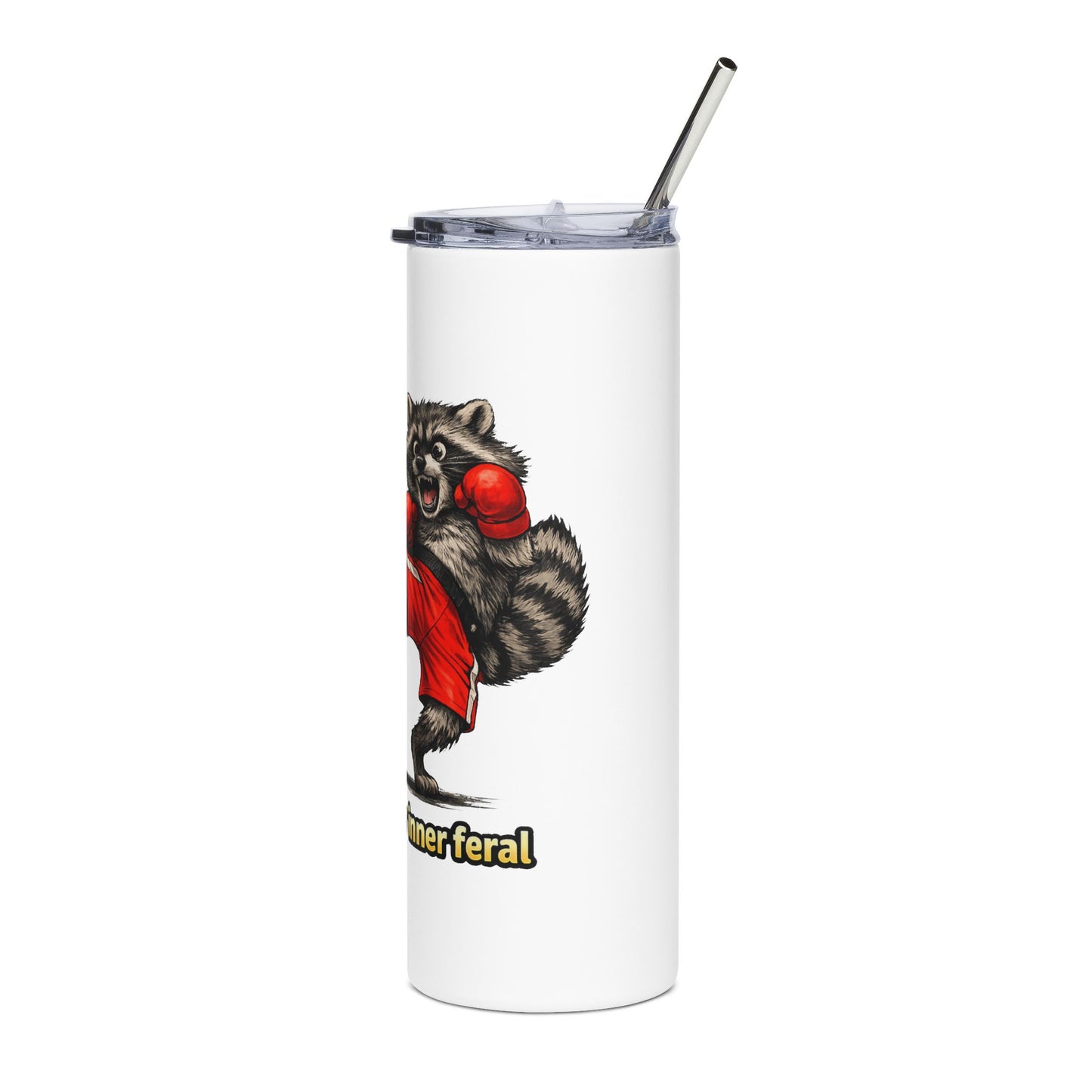 Kickboxing Raccoon 20oz Stainless Steel Tumbler