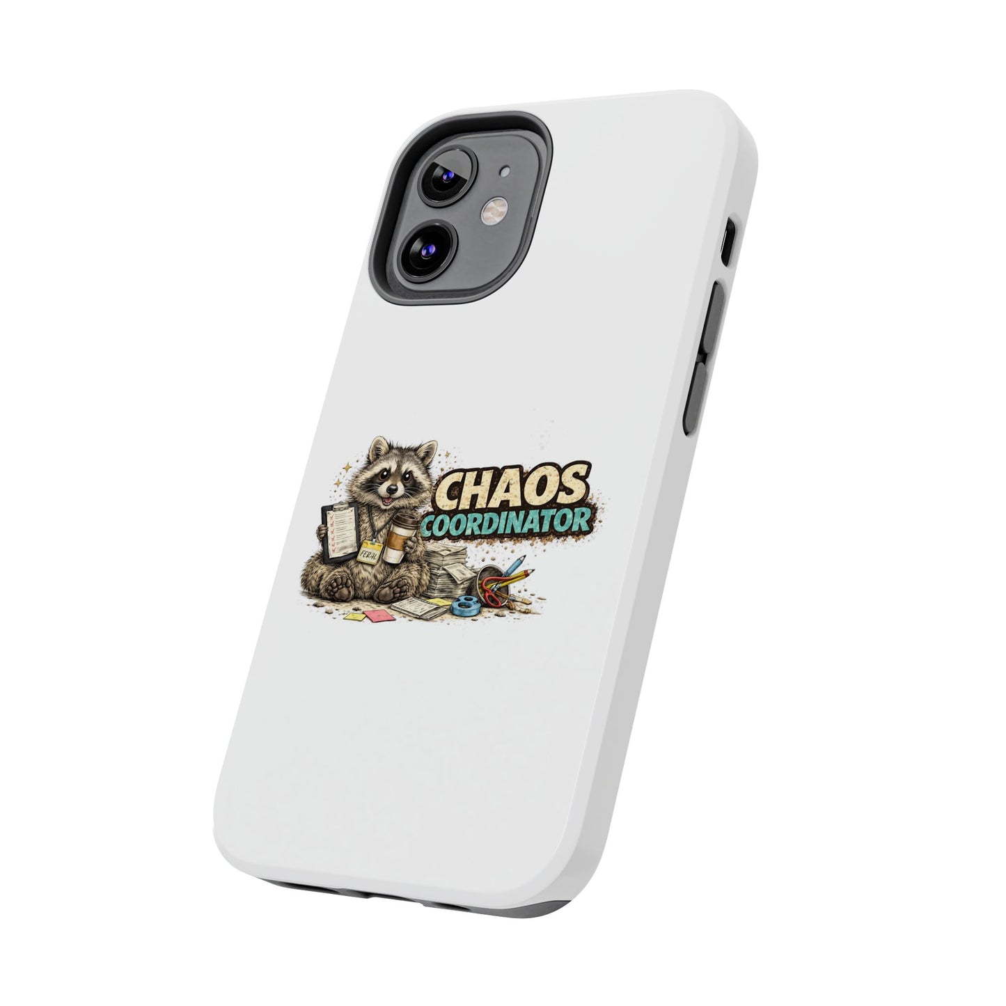 Chaos Coordinator Raccoon Phone Case — Tough & Cute Protective Phone Cover
