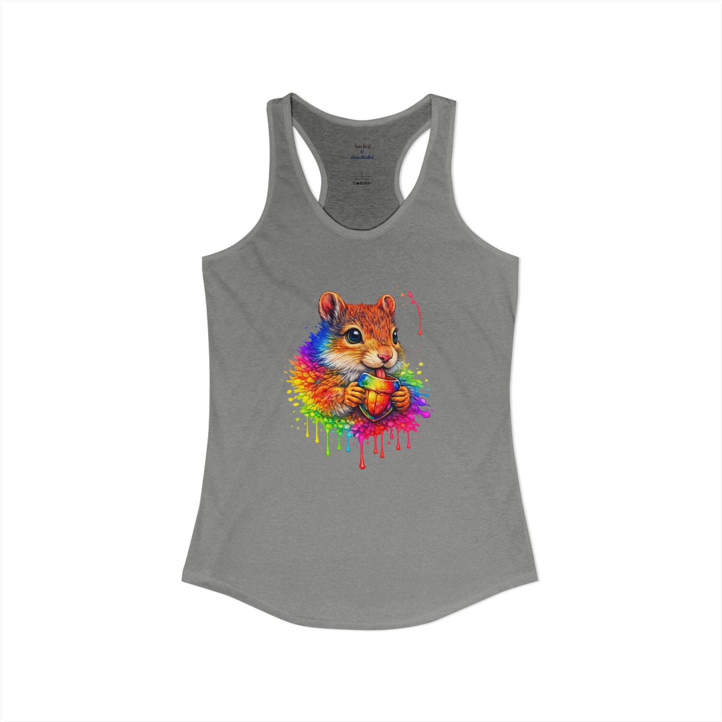 Watercolor Wildlife Squirrel Racerback Tank
