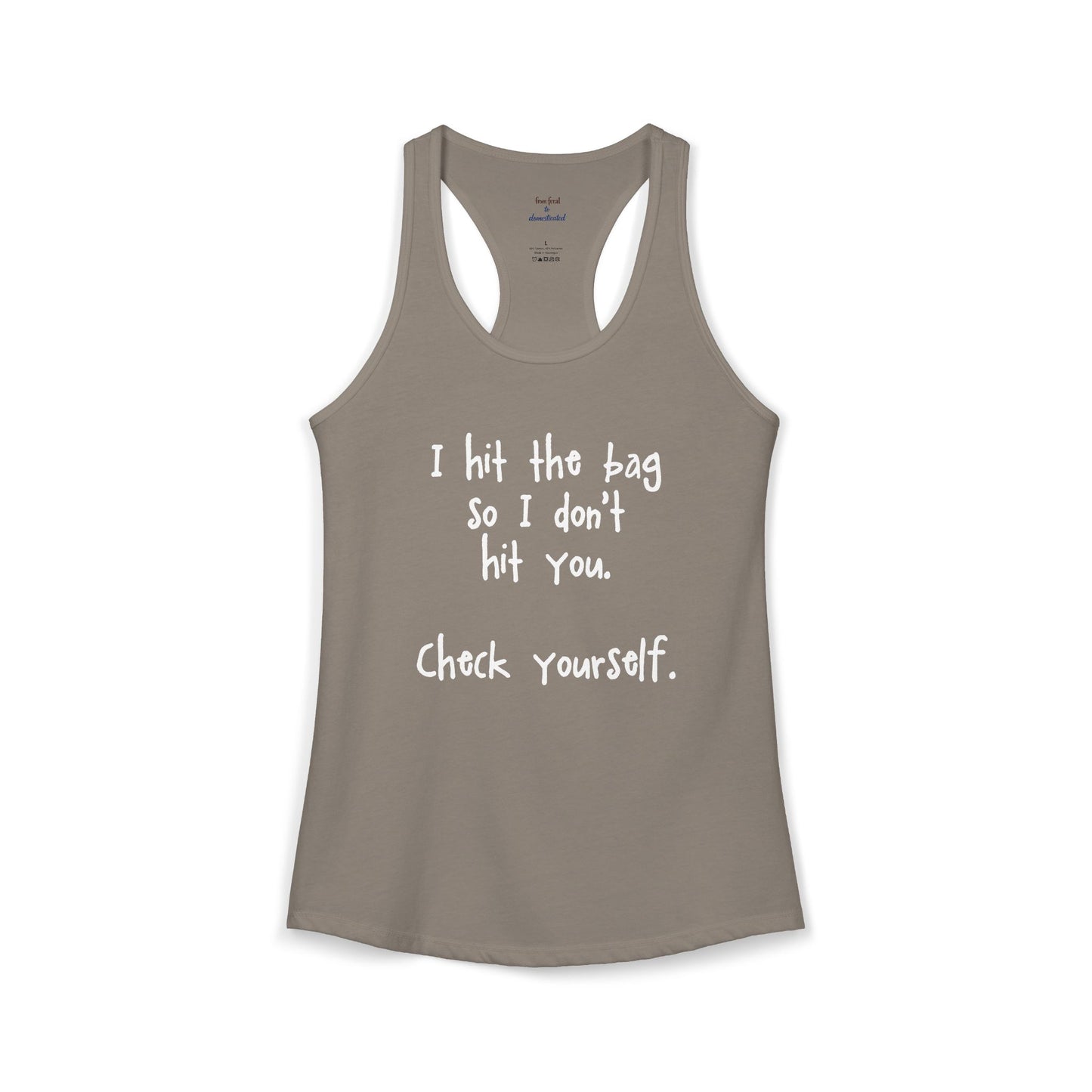 "Check Yourself" Kickboxing Racerback Tank
