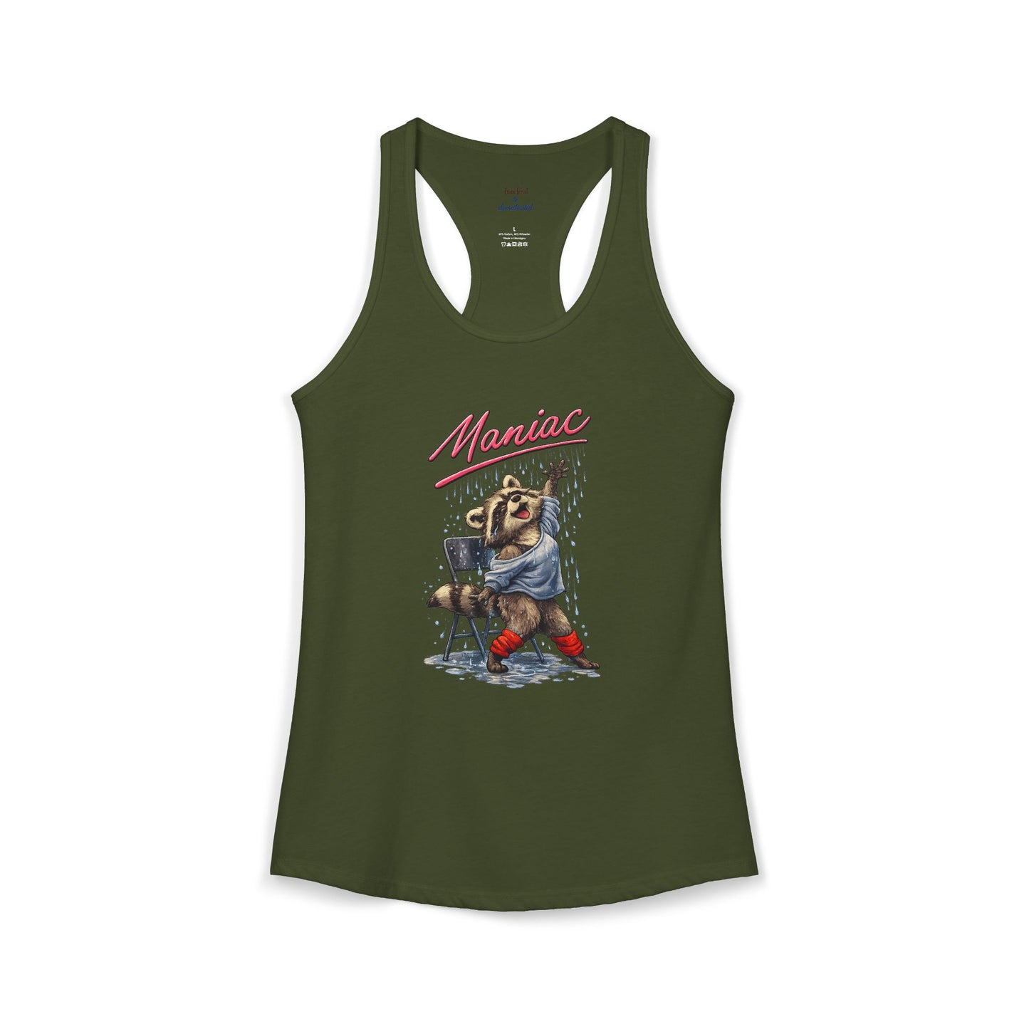 Maniac Raccoon Racerback Tank