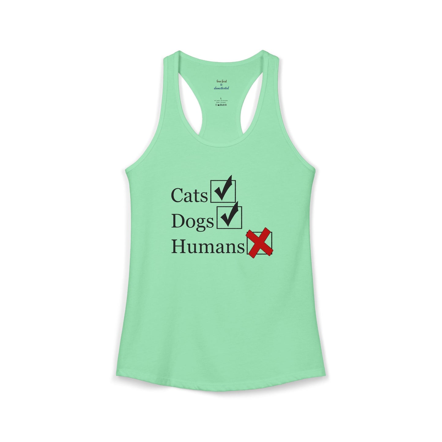 No Humans Racerback Tank