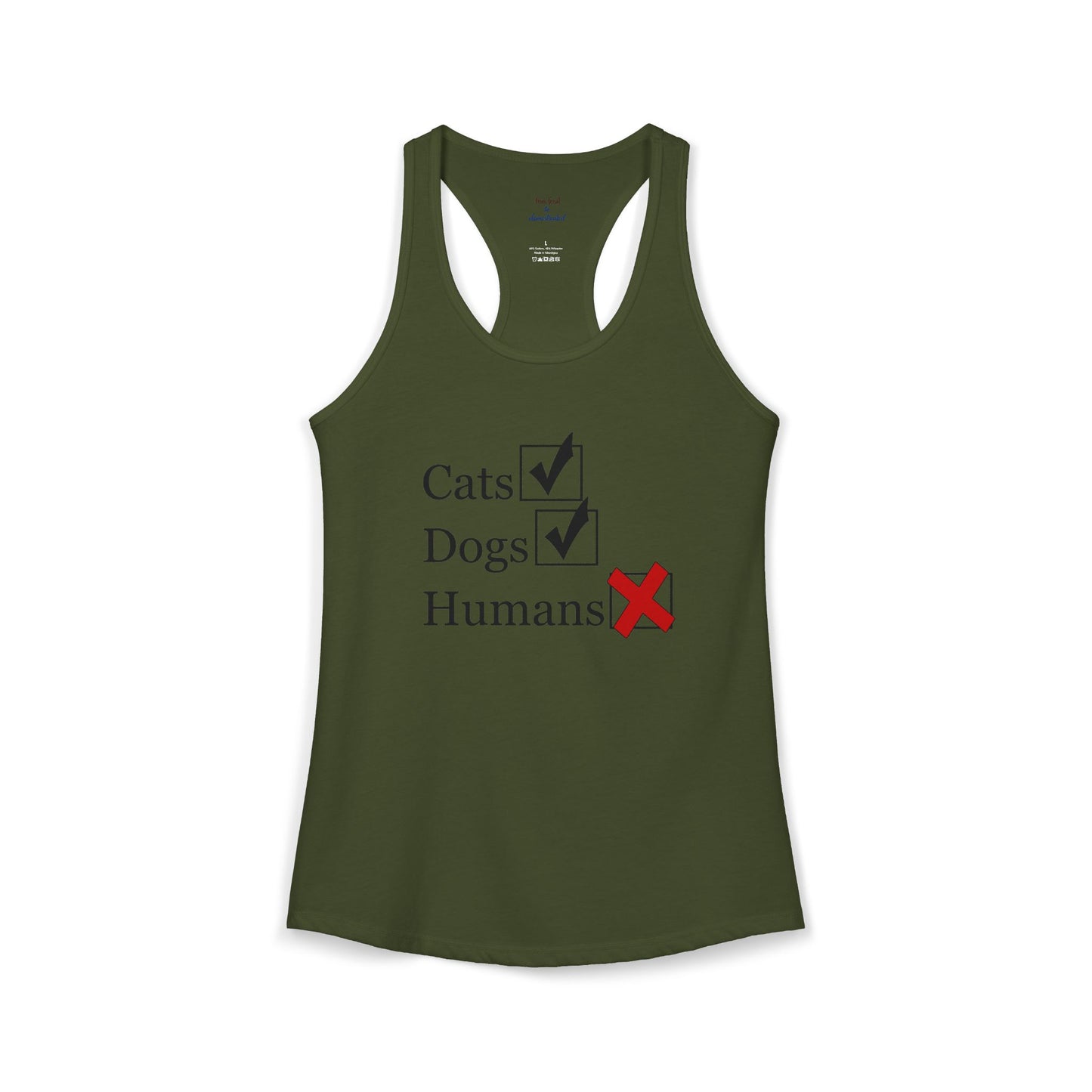 No Humans Racerback Tank