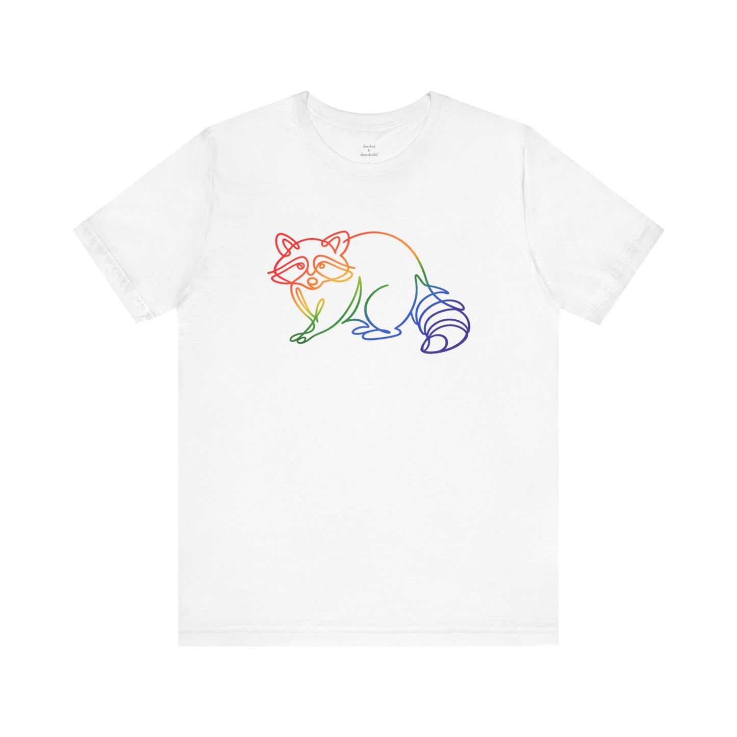 Raccoon Tee — Minimal Line Raccoon Scenic Graphic T-Shirt