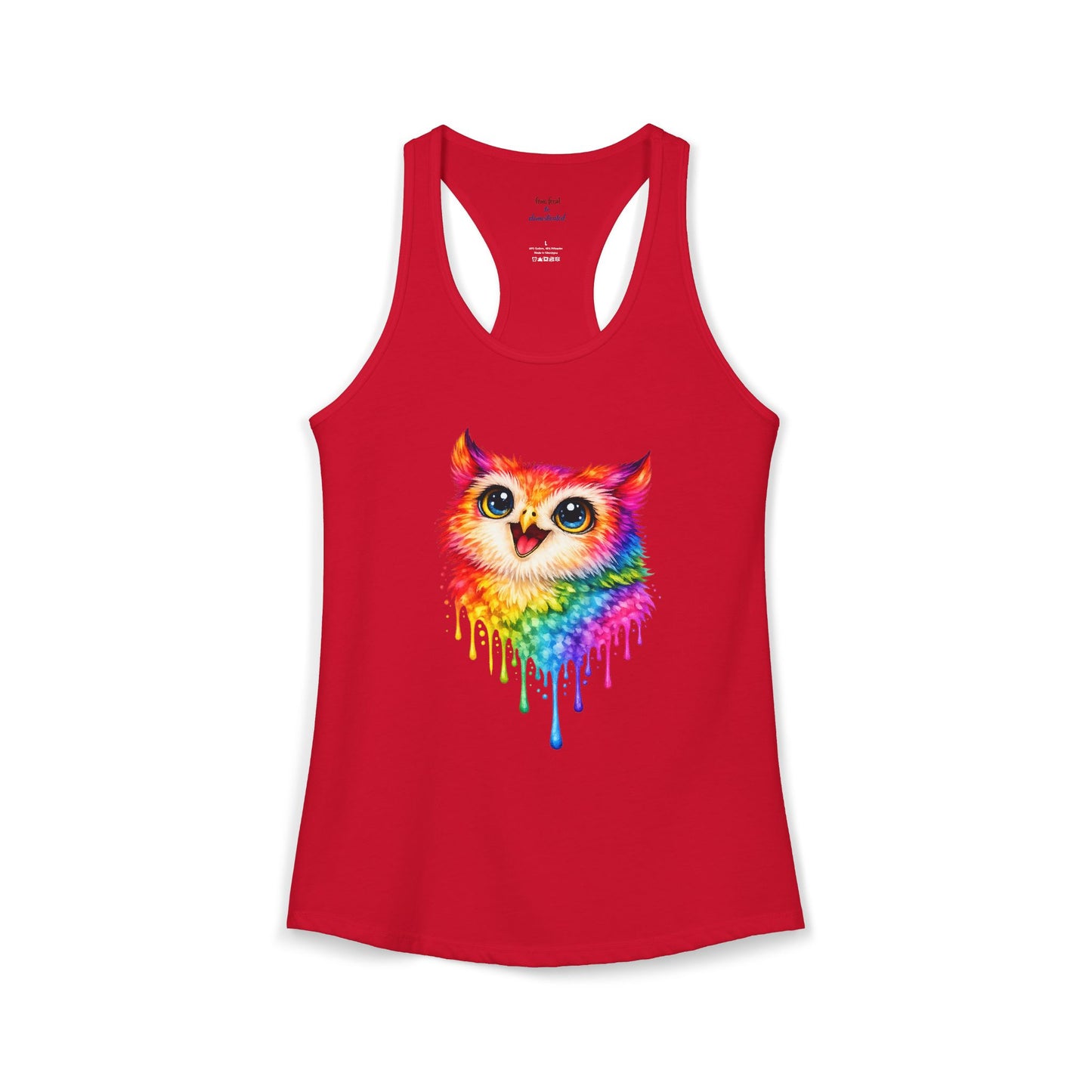 Watercolor Wildlife Owl Racerback Tank