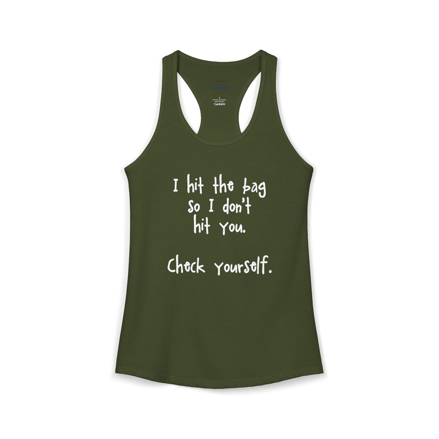 "Check Yourself" Kickboxing Racerback Tank