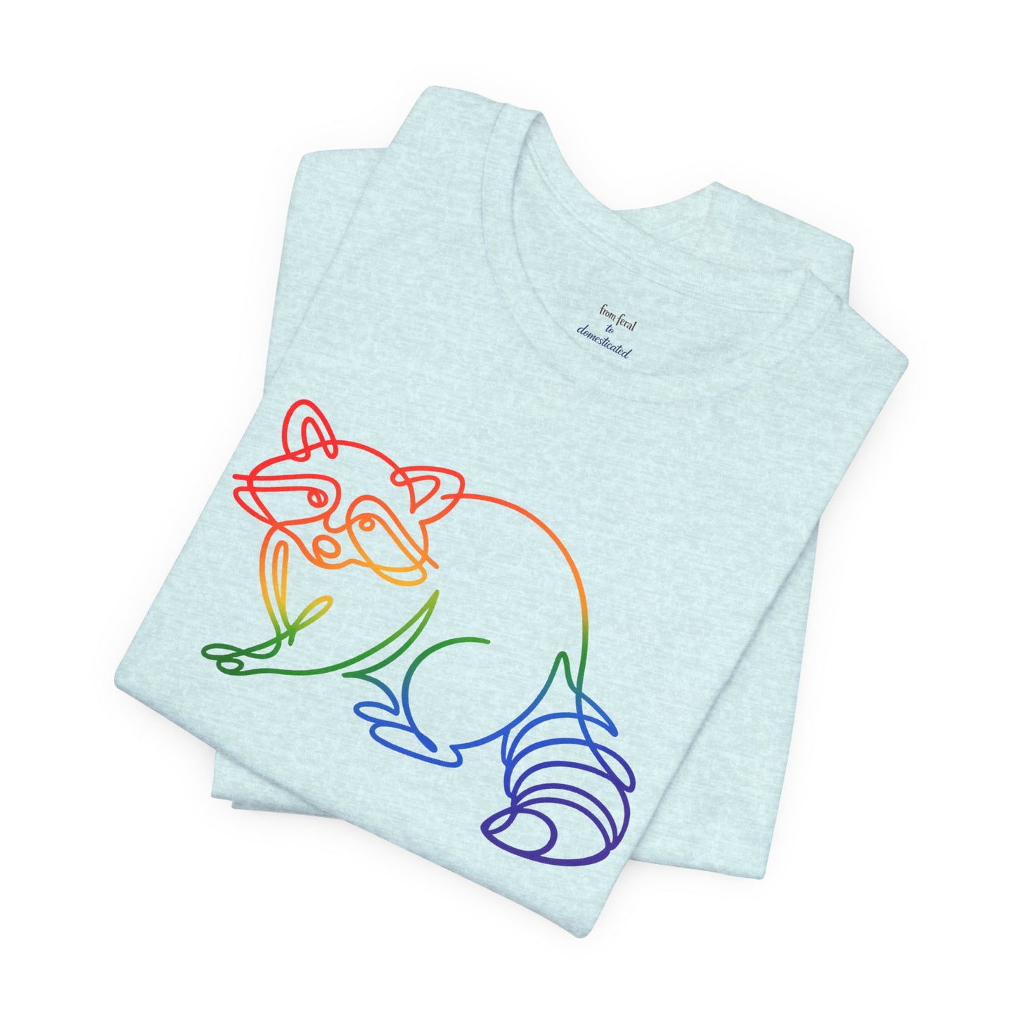 Raccoon Tee — Minimal Line Raccoon Scenic Graphic T-Shirt