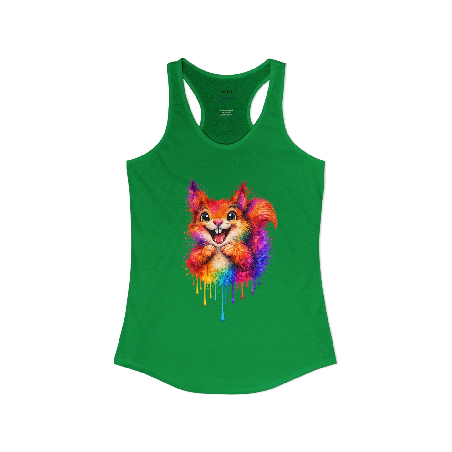 Watercolor Wildlife Squirrel Racerback Tank