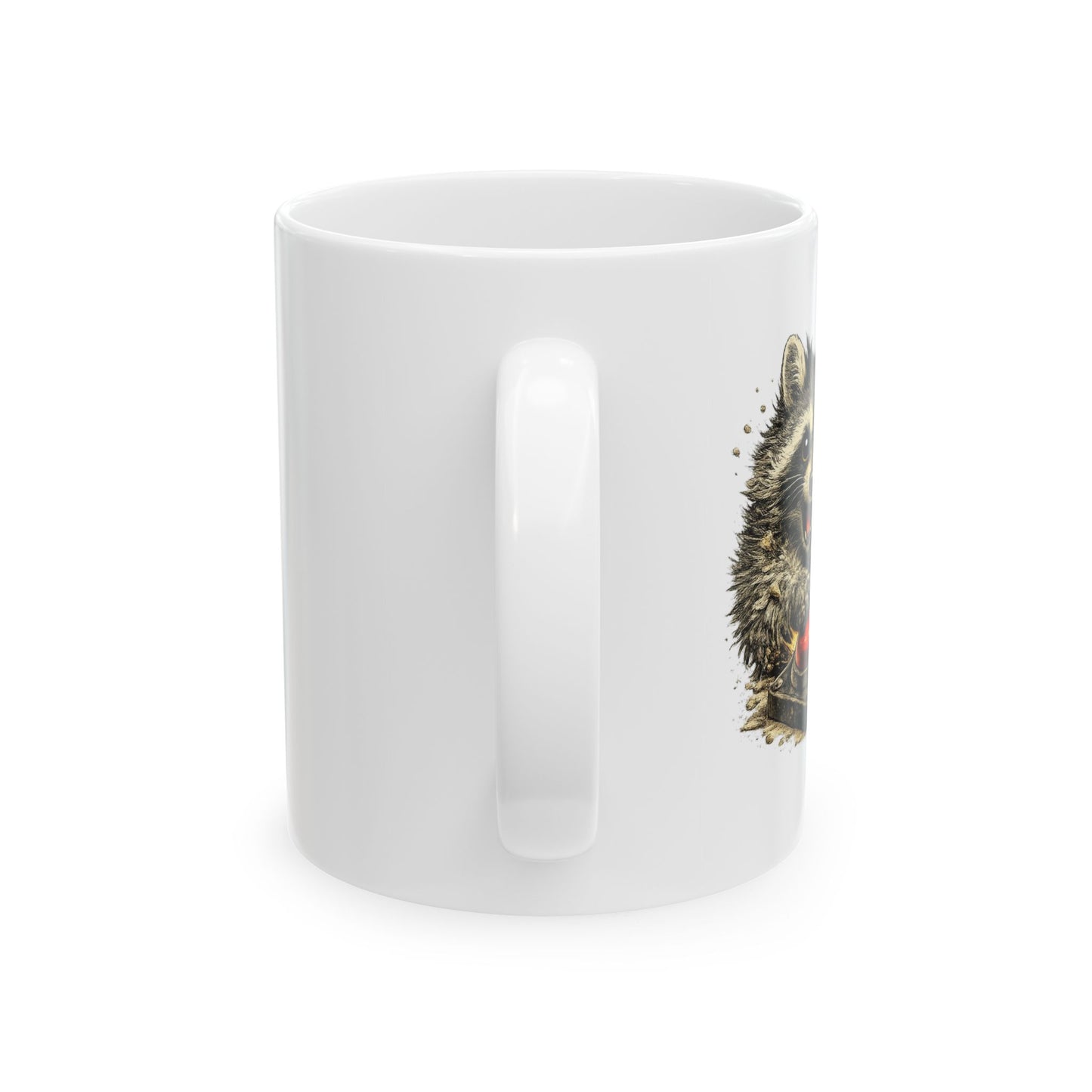 Professional Button Pusher Raccoon Ceramic Mug  (11oz & 15oz)