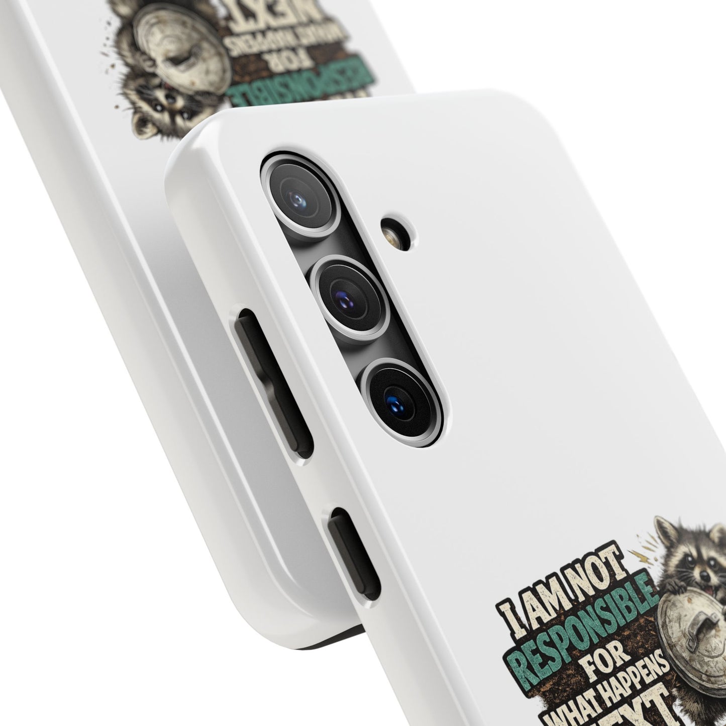 Not Responsible Raccoon Phone Case — Tough & Cute Protective Phone Cover